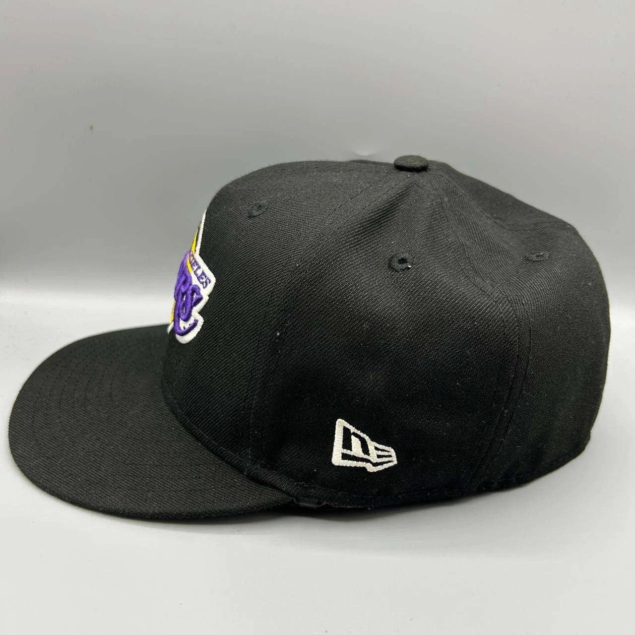 New Era Los Angeles LA Lakers Hat Men 7 3/8 Embroidered NBA Fitted Size ONE SIZE - 3 Thumbnail