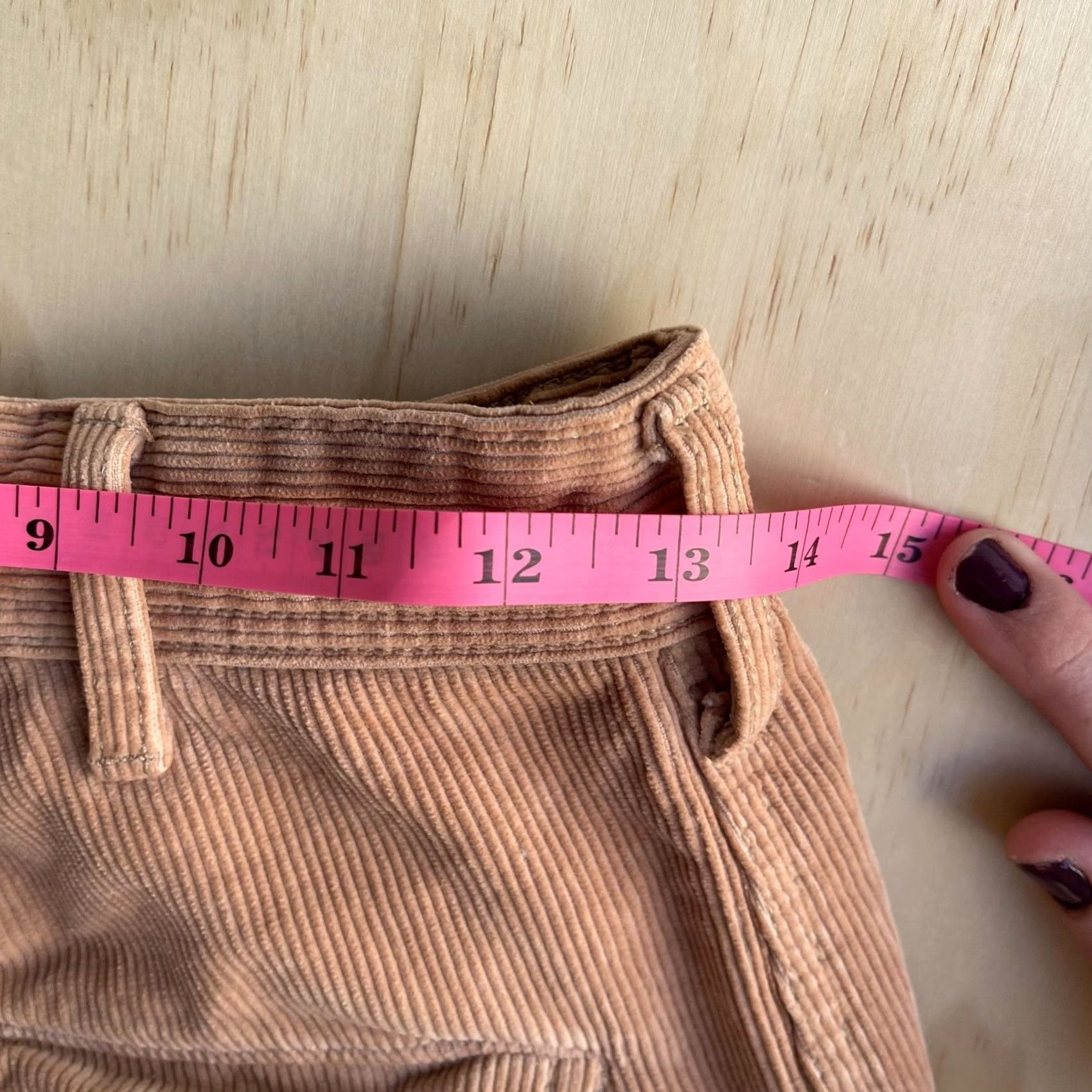 Vintage J Galt Pants Womens Small Beige Corduroy Cropped Straight Leg Pockets Casual Size 28" / US 6 / IT 42 - 5 Thumbnail