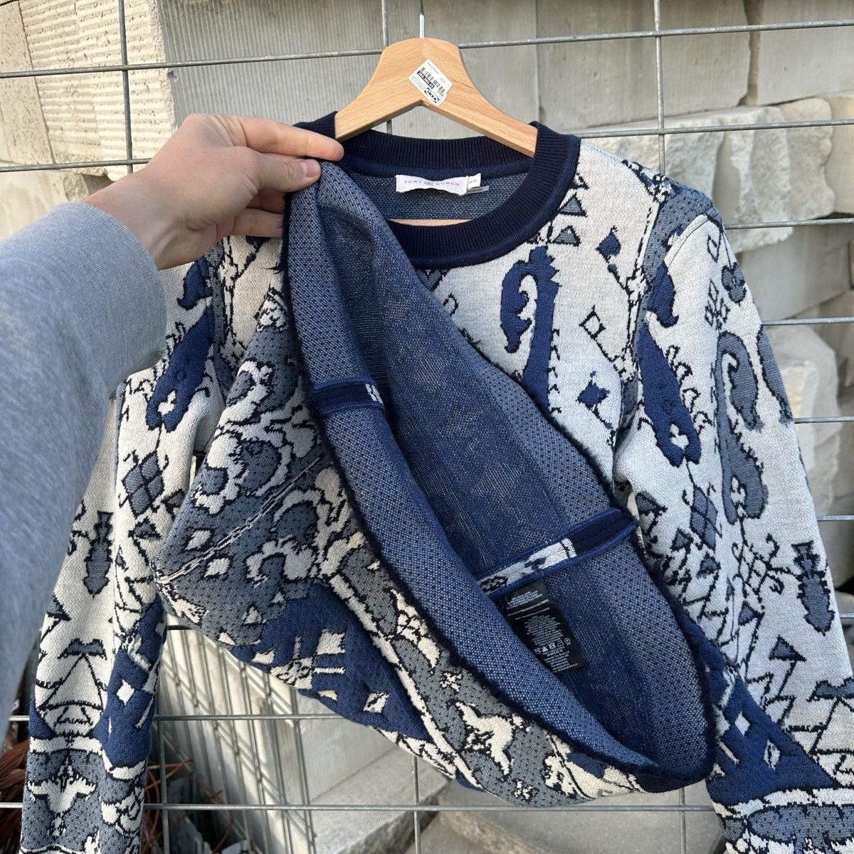 Tory Burch Tory Burch Tapestry Jacquard Sweater Knitwear M Damask Wool Size M / US 6-8 / IT 42-44 - 8 Thumbnail