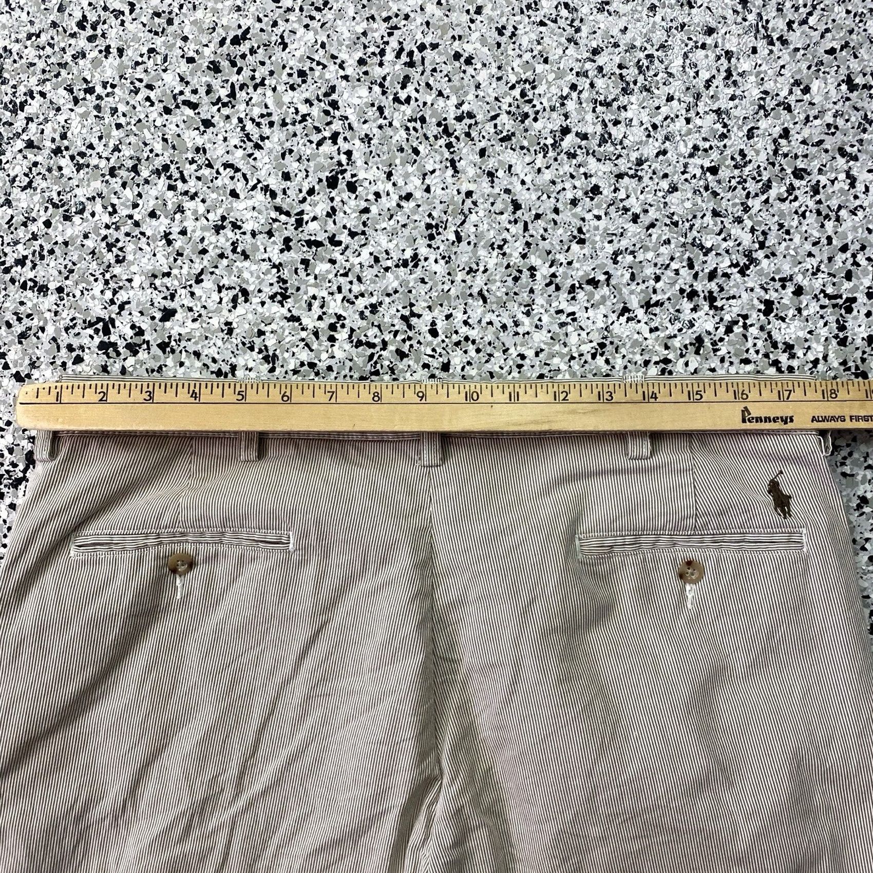 Polo Ralph Lauren VINTAGE Polo Ralph Lauren Preston Chino Pant Mens 36/30 See measurement Brown Stripe Pants Size US M / EU 48-50 / 2 - 5 Thumbnail