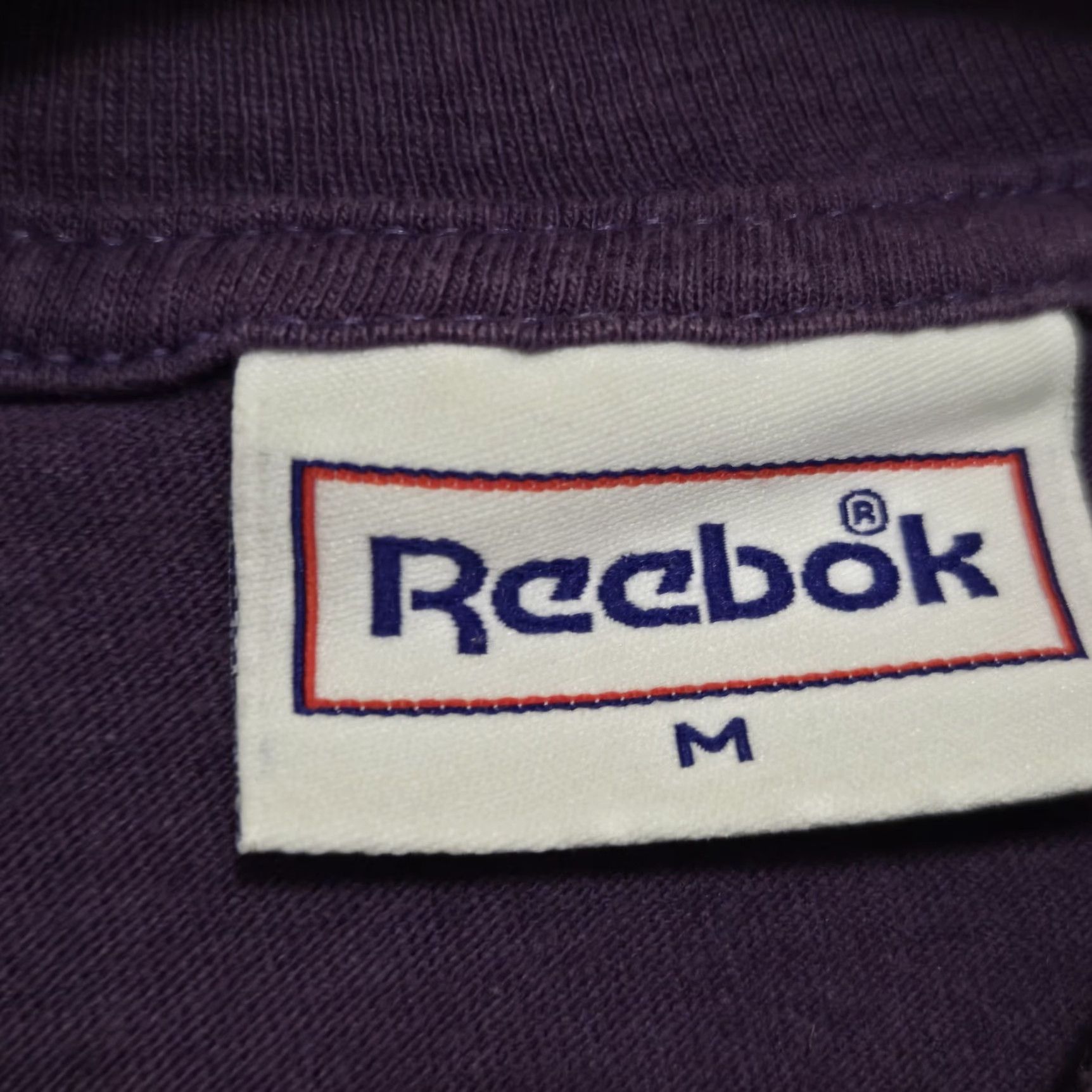 Reebok VINTAGE Reebok Shirt Mens Medium Purple Single Stitch Tee 90s Logo Graphic Crew Neck Short Sleeve Cotton Size US M / EU 48-50 / 2 - 6 Thumbnail