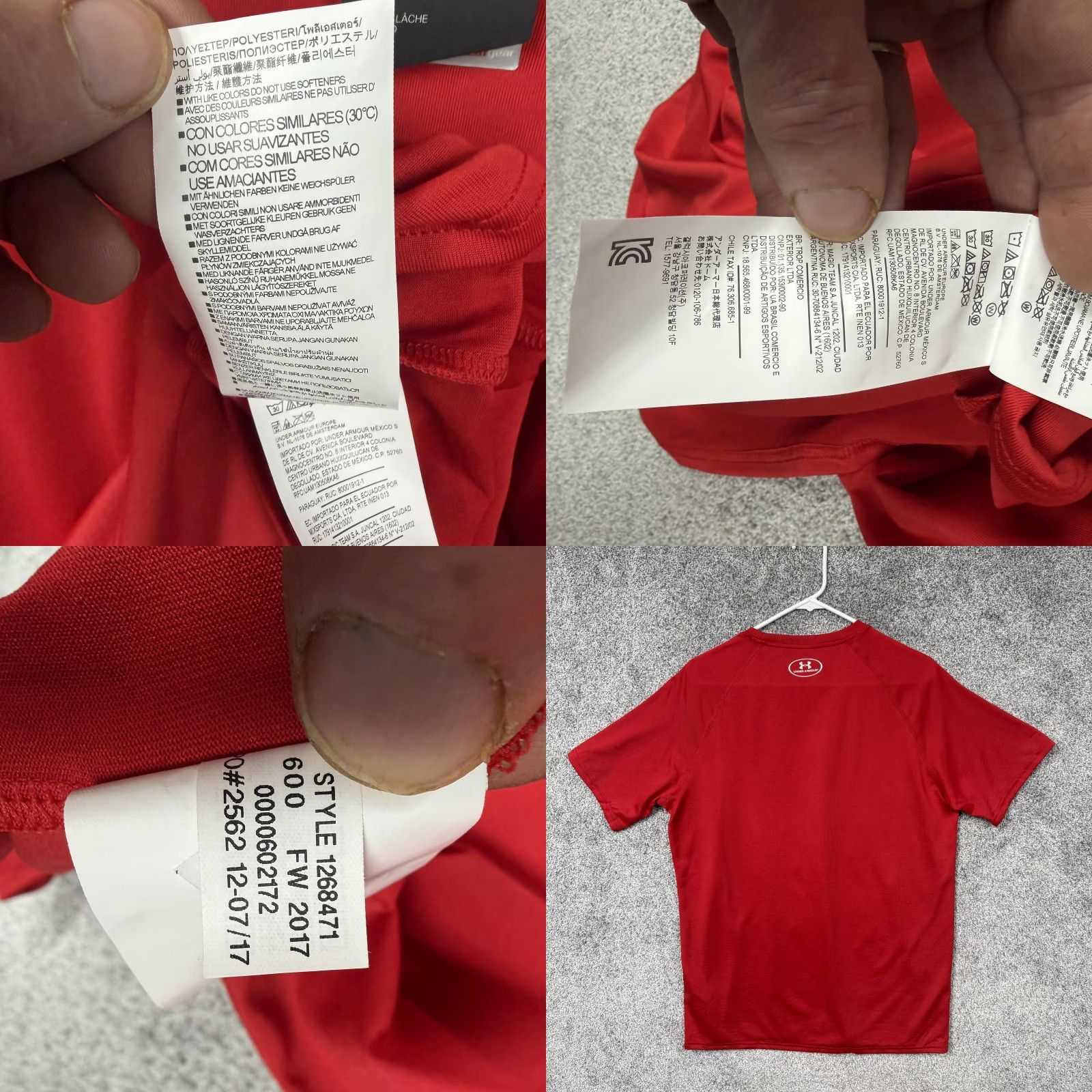 Under Armour Under Armour Shirt Mens M Red HeatGear Running Gym Performance Quick Dry Loose Jersey 100% Polyester Solid Logo Crew Neck Short Sleeve 1268471 Size US M / EU 48-50 / 2 - 8 Thumbnail