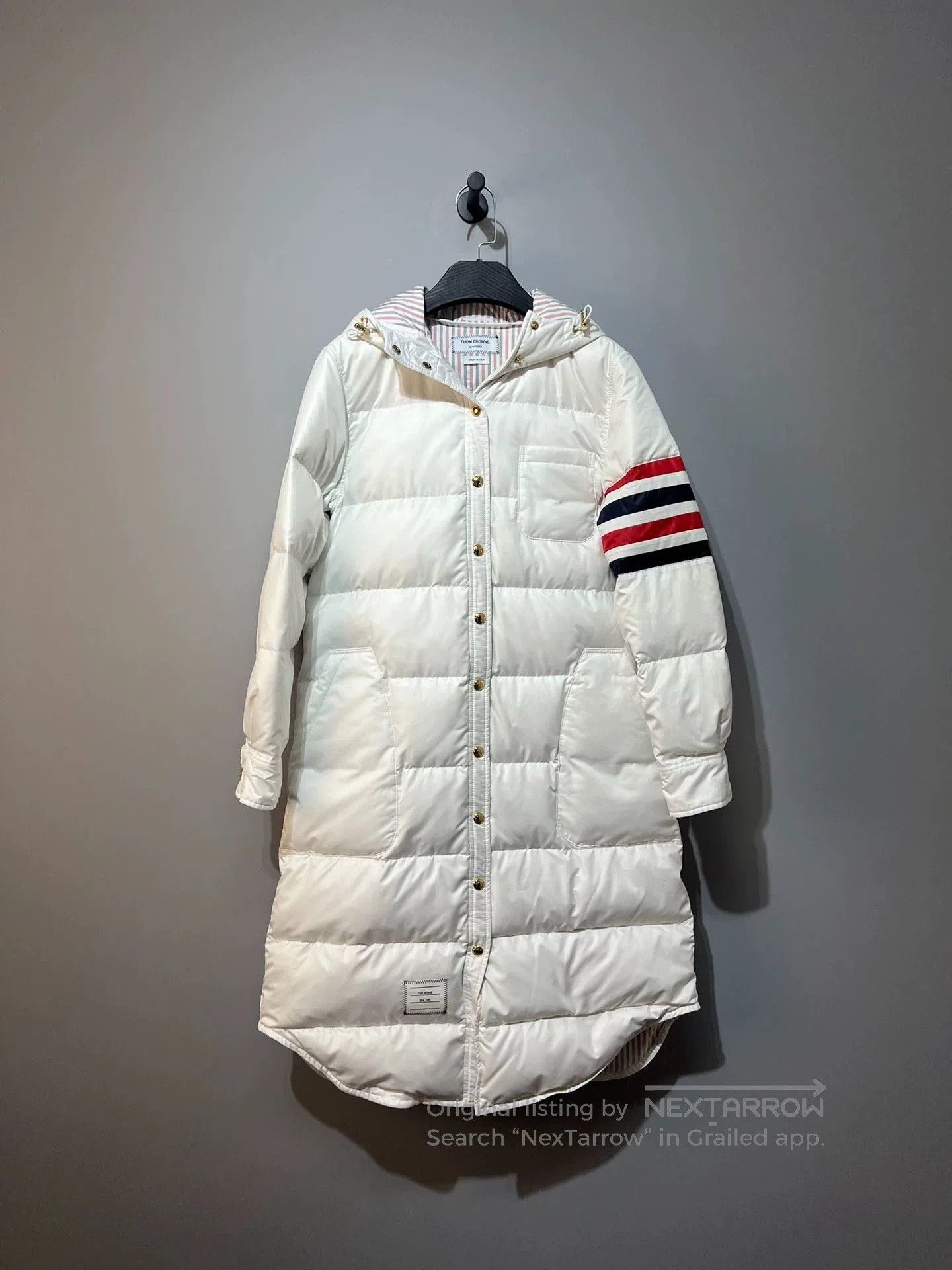 Thom Browne Thom Browne White Long Down Coat. Size US XL / EU 56 / 4 - 2 Thumbnail