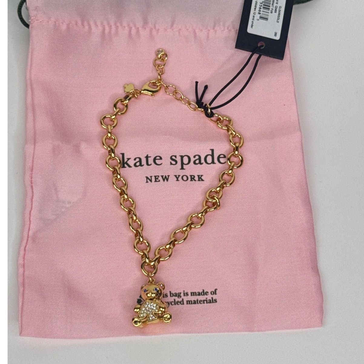 Kate Spade Kate Spade Oh What Fun Spade Teddy Bear Charm Bracelet Size ONE SIZE - 1 Thumbnail