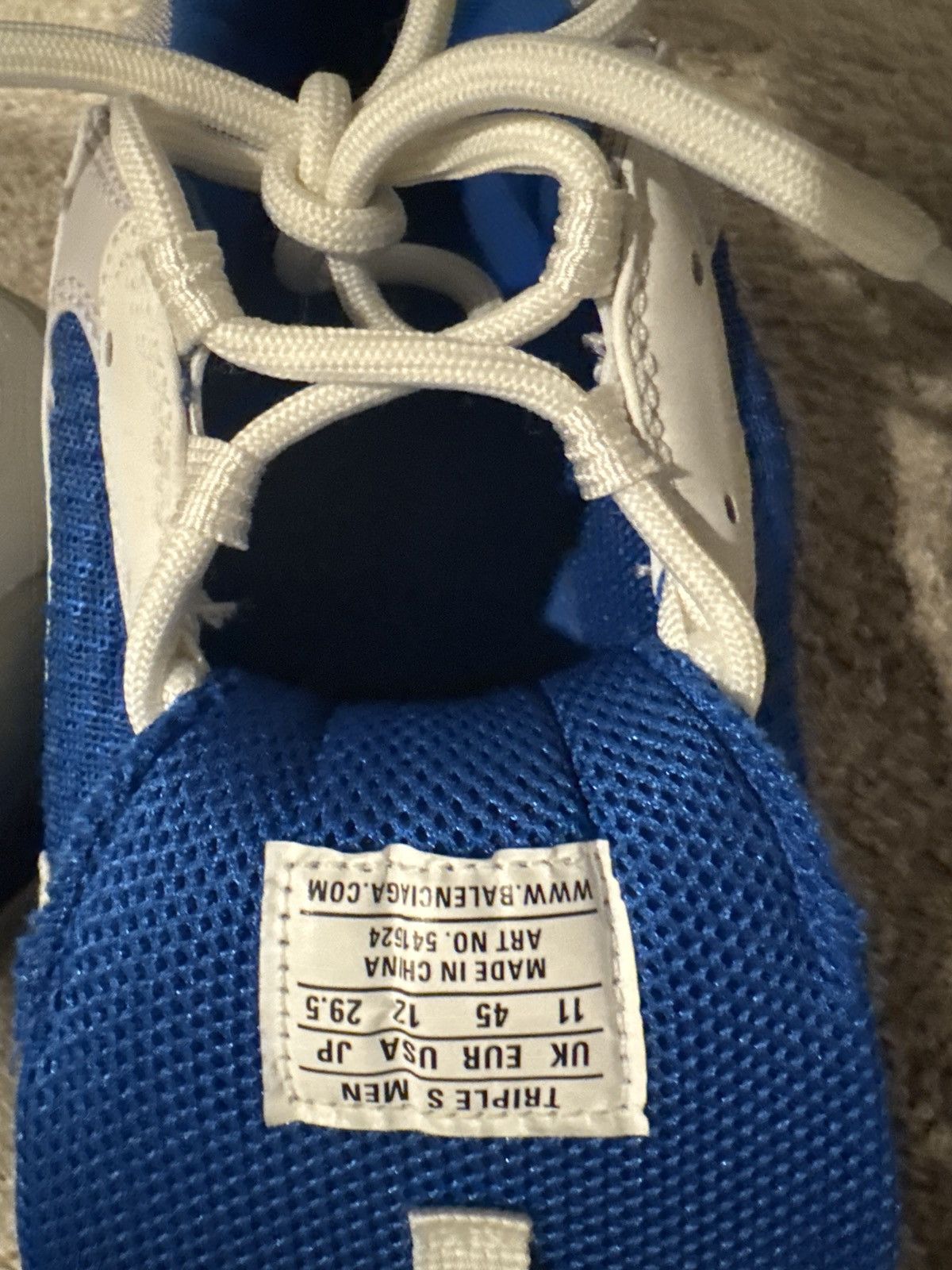 Balenciaga Balenciaga Triple S 'Clear Sole - White Blue' Size US 11 / EU 44 - 9 Thumbnail