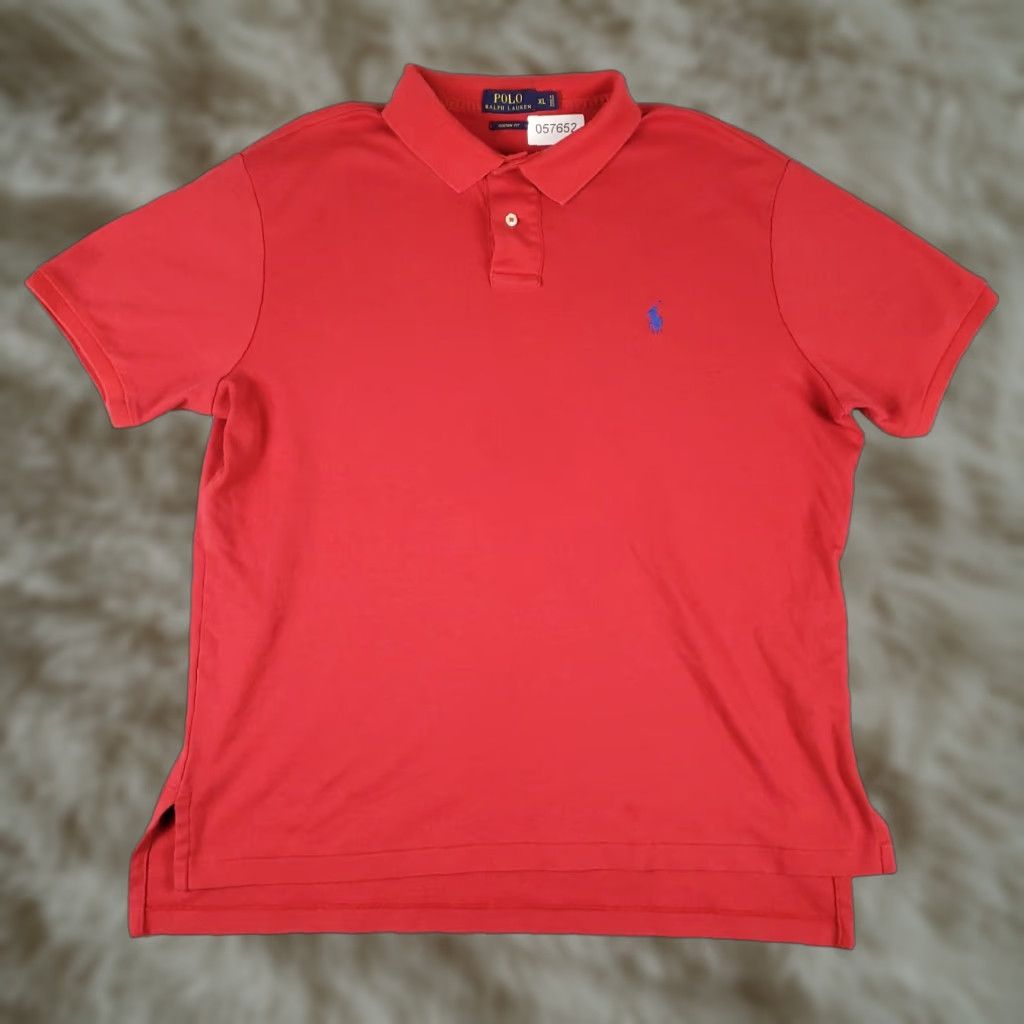 Ralph Lauren Ralph Lauren Polo Shirt Mens XL Red Pony Solid Short Sleeve Casual Button-Front 100% Cotton Polo Mens XL Red Polo Shirt - Ralph Lauren Size US XL / EU 56 / 4 - 1 Thumbnail