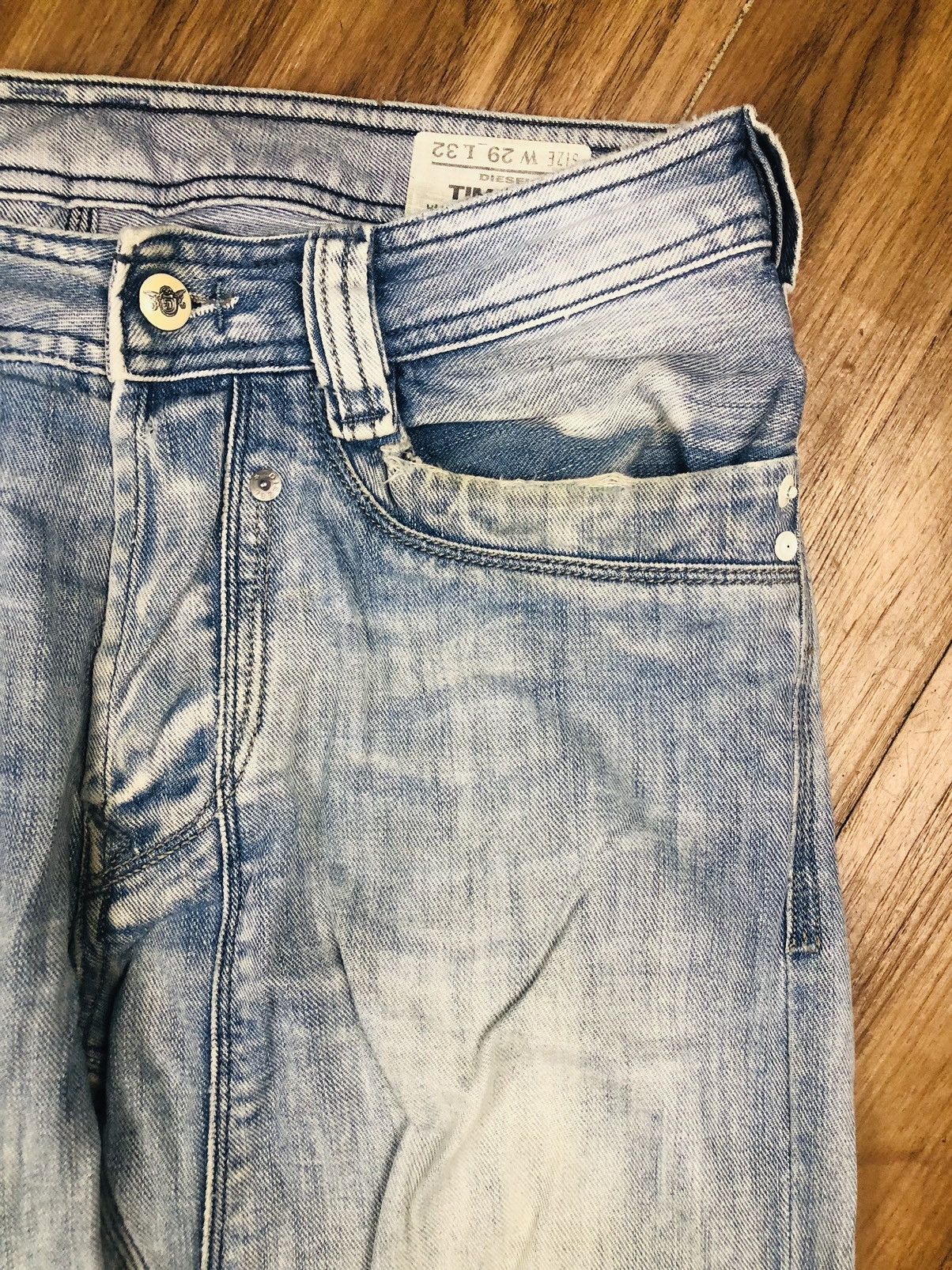 Diesel DIESEL Timmen W29 L32 Slim Bootcut Studded Jeans (38) Size US 29 - 6 Thumbnail