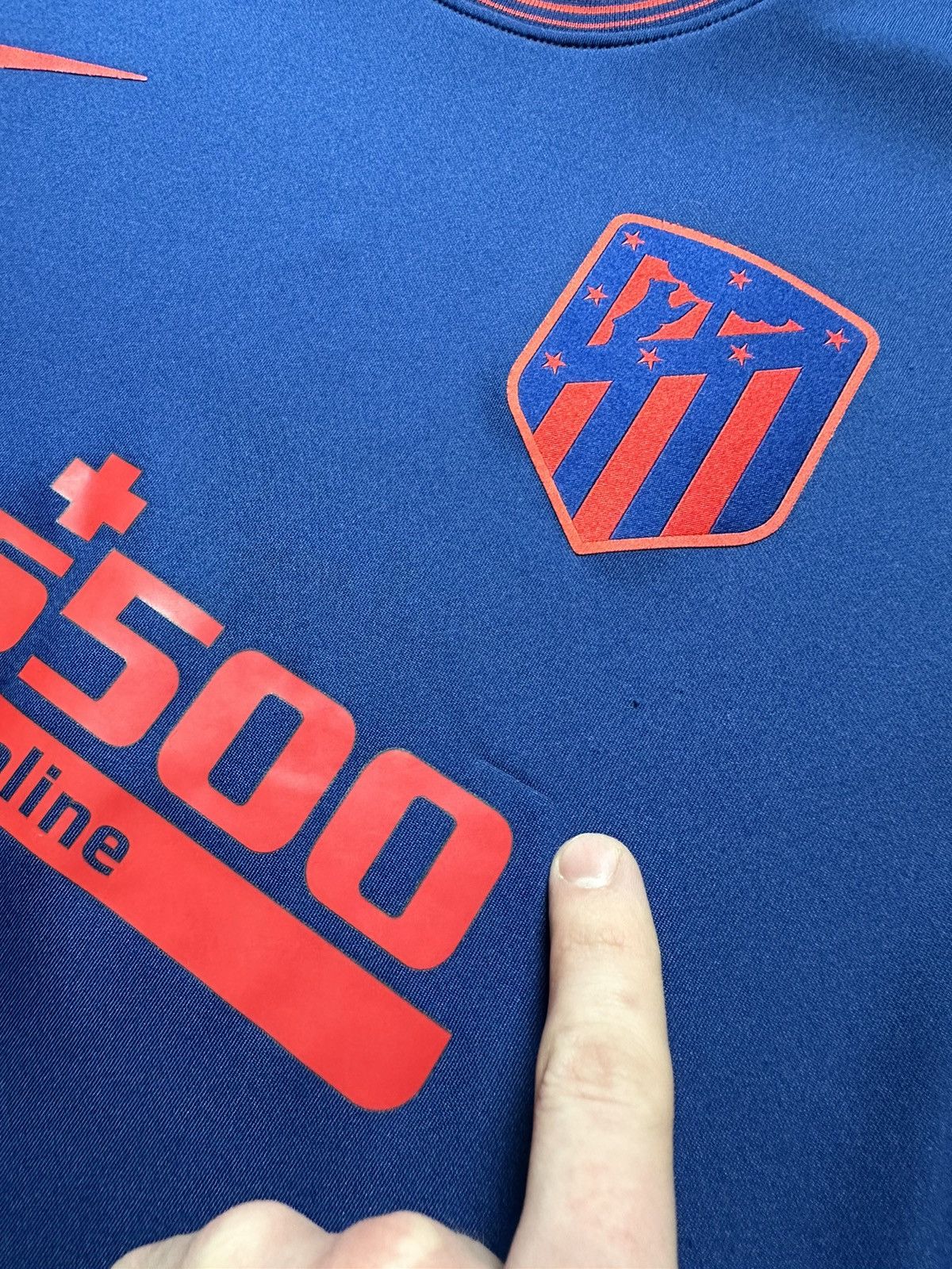 Nike × Vintage Nike Atletico Madrid blue soccer jersey size M blue away Size US M / EU 48-50 / 2 - 5 Thumbnail