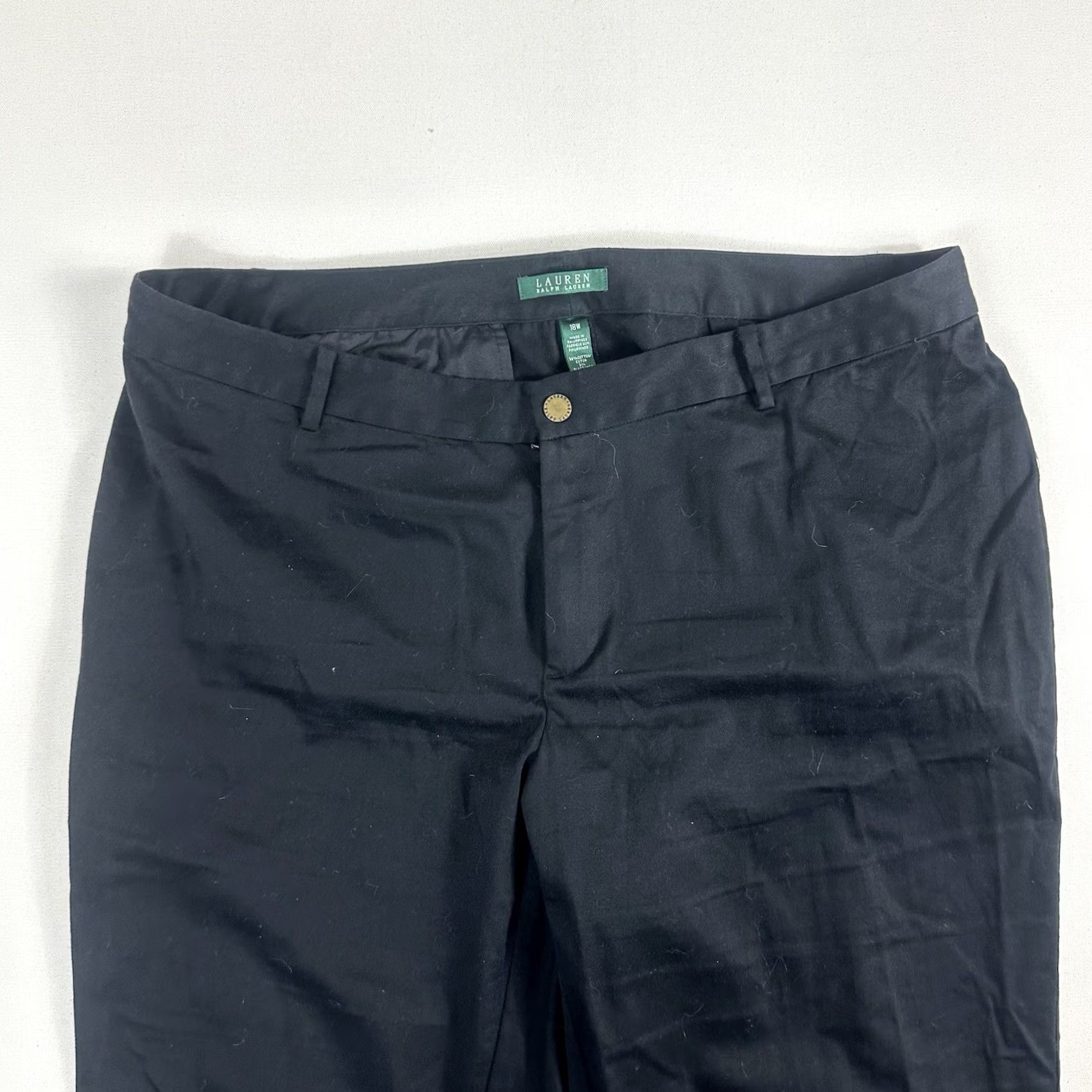 Ralph Lauren Lauren Ralph Lauren Jeans Co Womens Pants 18W Black Cropped Ankle Pants Womens 18W Black Cropped Ankle Size 40" / US 18 - 3 Thumbnail