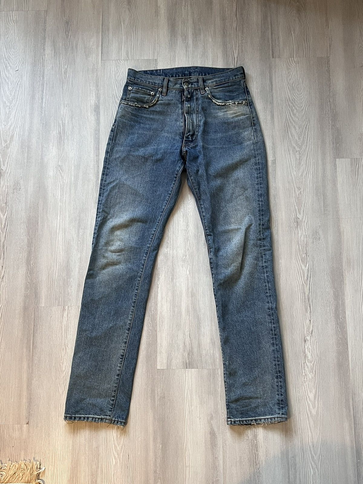 Maison Margiela Maison Margiela aw23 distressed detail straight leg jeans Size US 29 - 1 Thumbnail