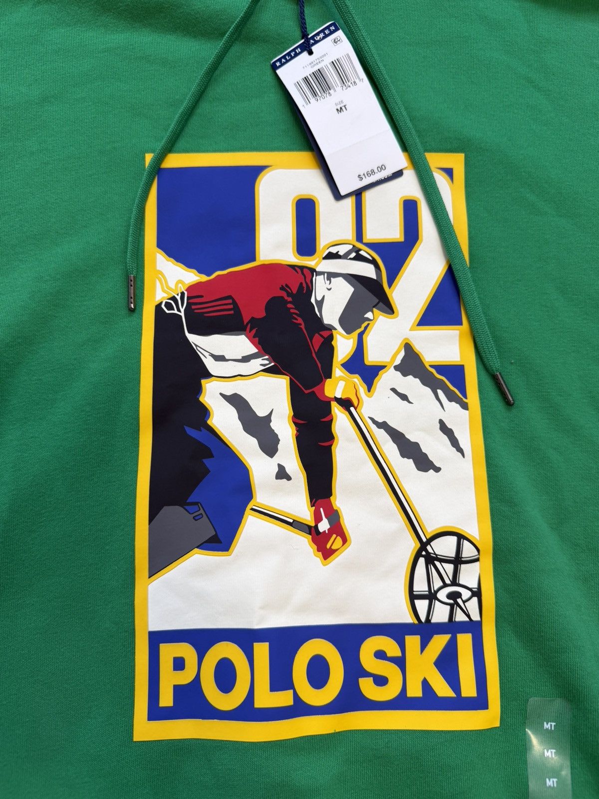 Polo Ralph Lauren NWT! RALPH LAUREN POLO SKI 92 Green HOODIE SWEATER Logo Size US M / EU 48-50 / 2 - 2 Thumbnail