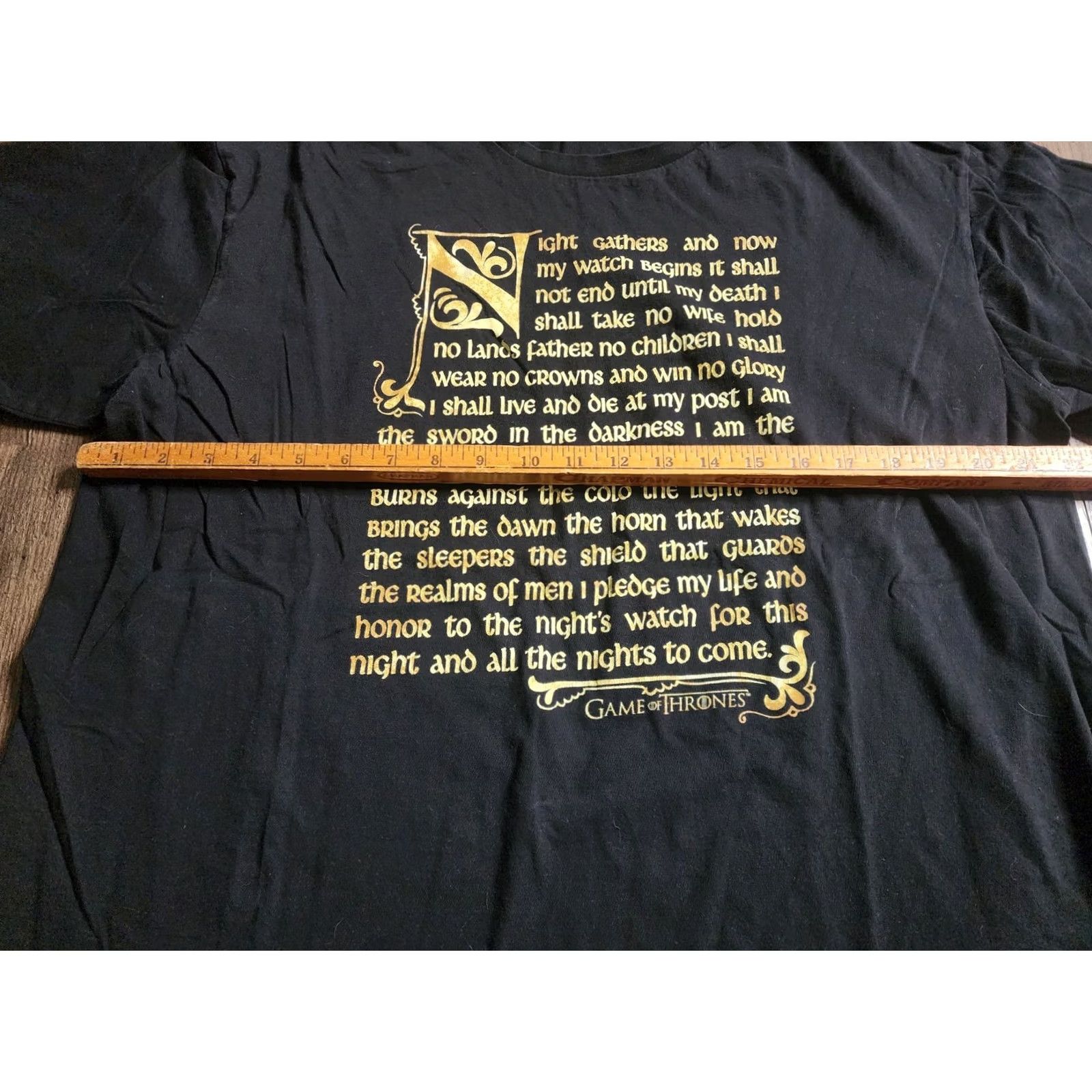 Swatch HBO Mens XL Game of Thrones Nights Watch T Shirt Size US XL / EU 56 / 4 - 3 Thumbnail