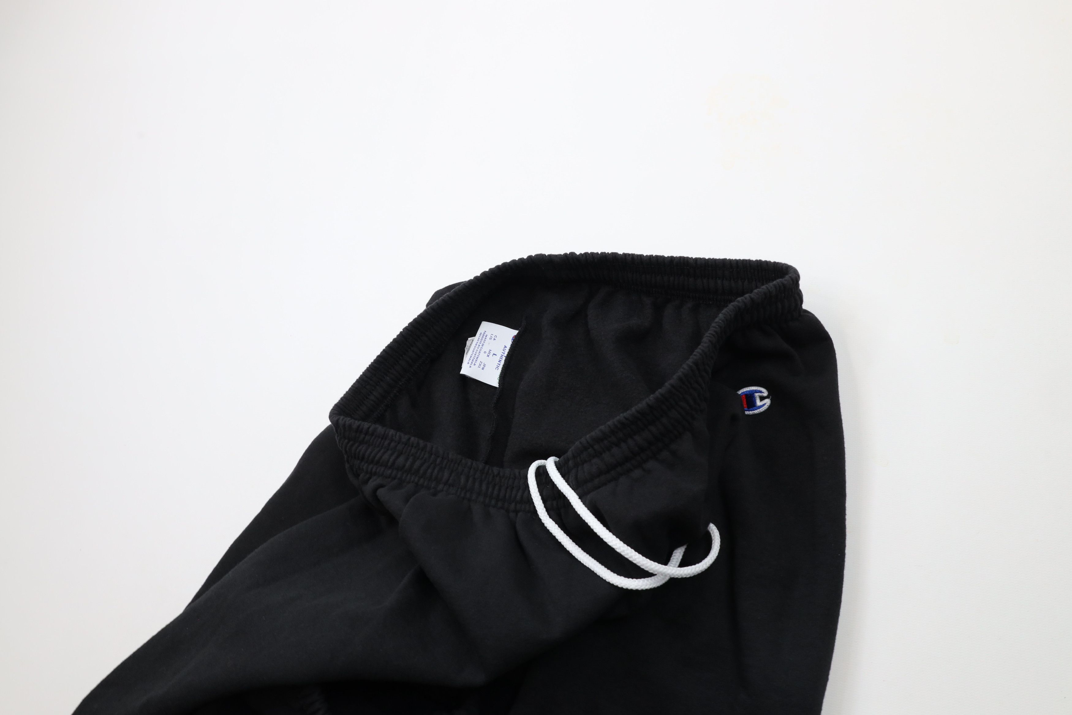 Champion × Vintage Vintage Champion Logo Cuffed Sweatpants Joggers Black Size US 36 / EU 52 - 7 Thumbnail