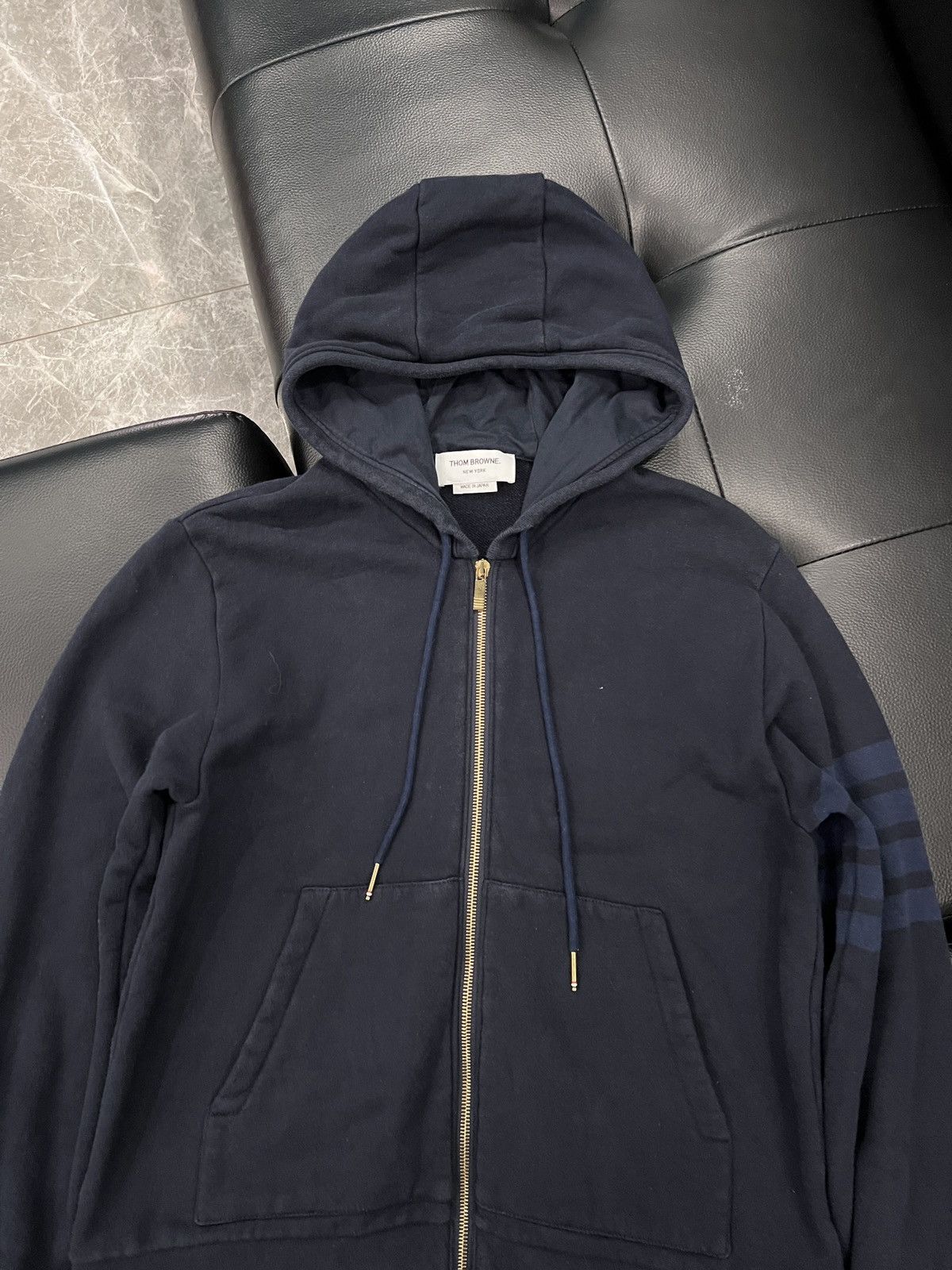Thom Browne Thom Browne Stripe Zip Hoodie Size US M / EU 48-50 / 2 - 3 Thumbnail
