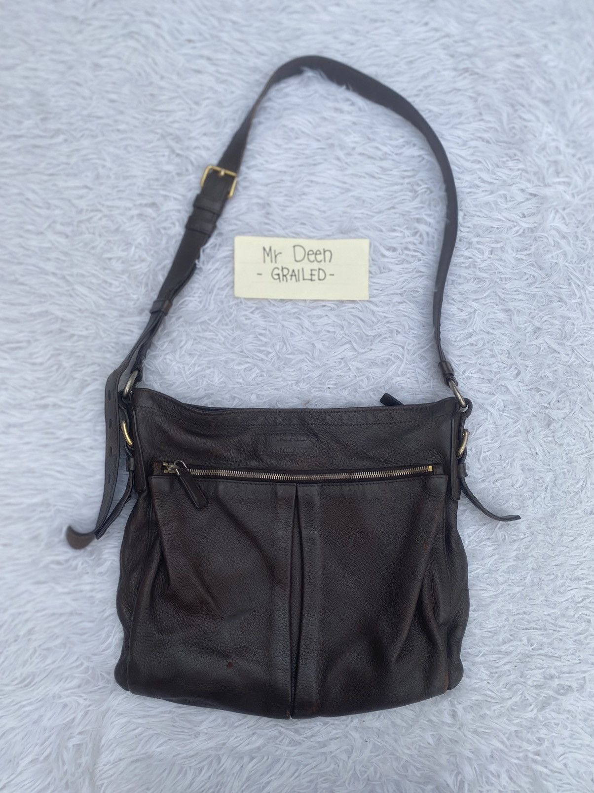 Prada Rare PRADA Leather Cross Body Bag Size ONE SIZE - 18 Thumbnail
