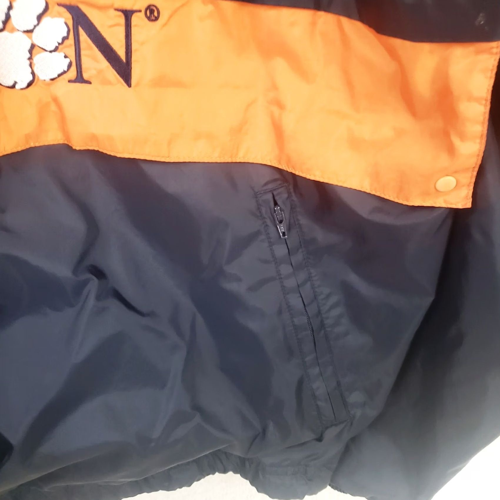 Vintage Charles River Windbreaker Hooded Jacket Men's 2XL Clemson Tigers Orange Black Logo Zipper Embroidered Mid-Length Coat Coat/Outerwear Jacket Size US XXL / EU 58 / 5 - 5 Thumbnail