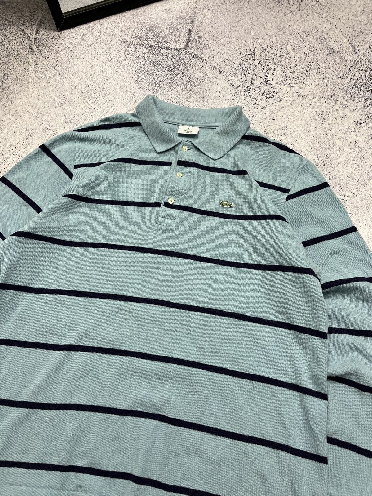 Lacoste × Vintage Vintage Lacoste Blue Rugby Long Sleeve Striped 90s Mini Logo Size US L / EU 52-54 / 3 - 5 Thumbnail