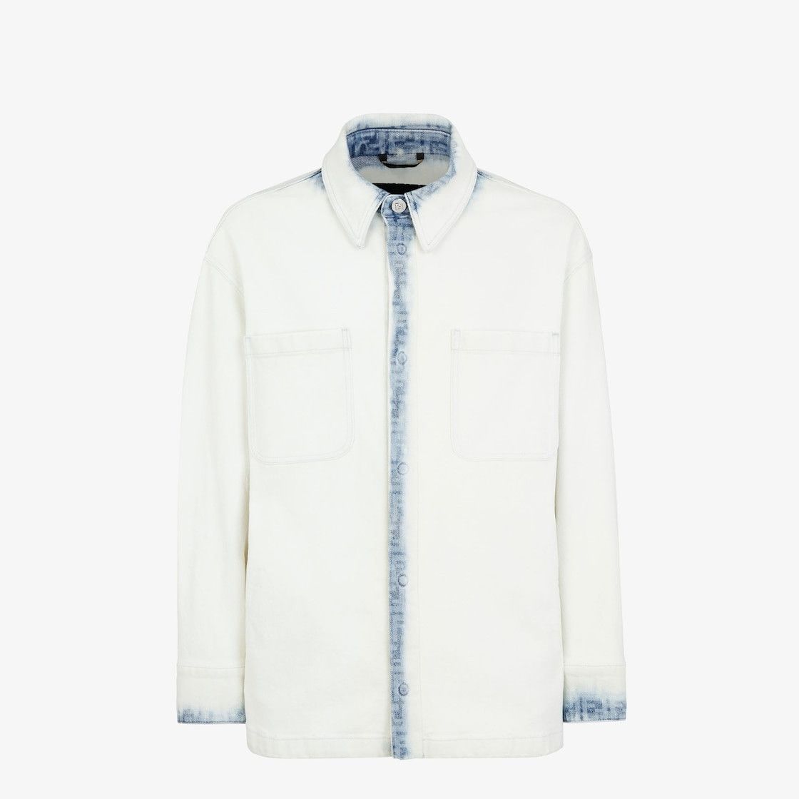 Fendi o1w1db10725 FW1321 Jeans Jacket in White/Blue Size US S / EU 44-46 / 1 - 1 Thumbnail