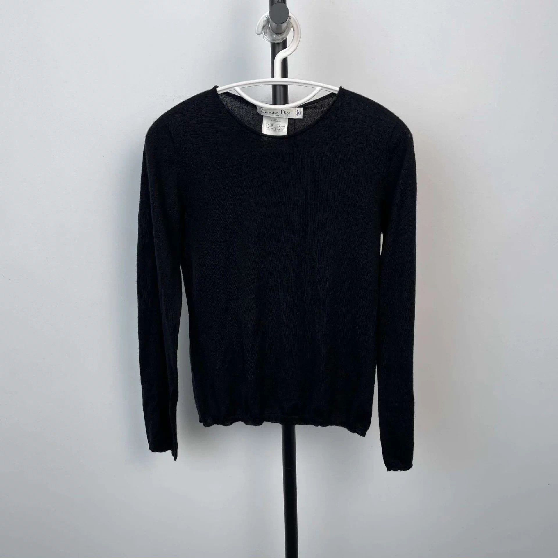 Dior Dior cashmere blend black sweater 38 Size S / US 4 / IT 40 - 1 Thumbnail