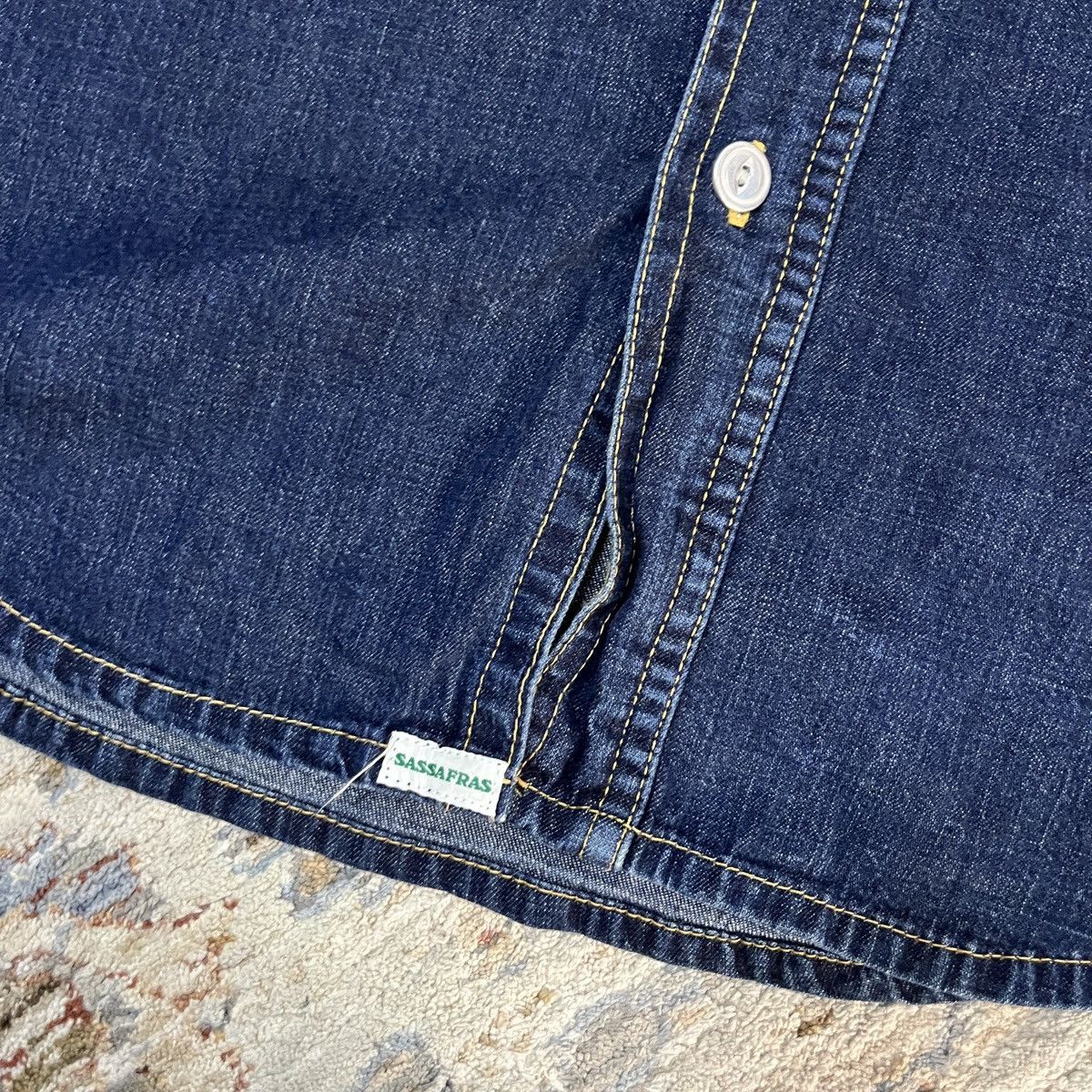 Japanese Brand × Sassafras Sassafras Japan Whole Garden Denim Shirt Size US M / EU 48-50 / 2 - 5 Thumbnail