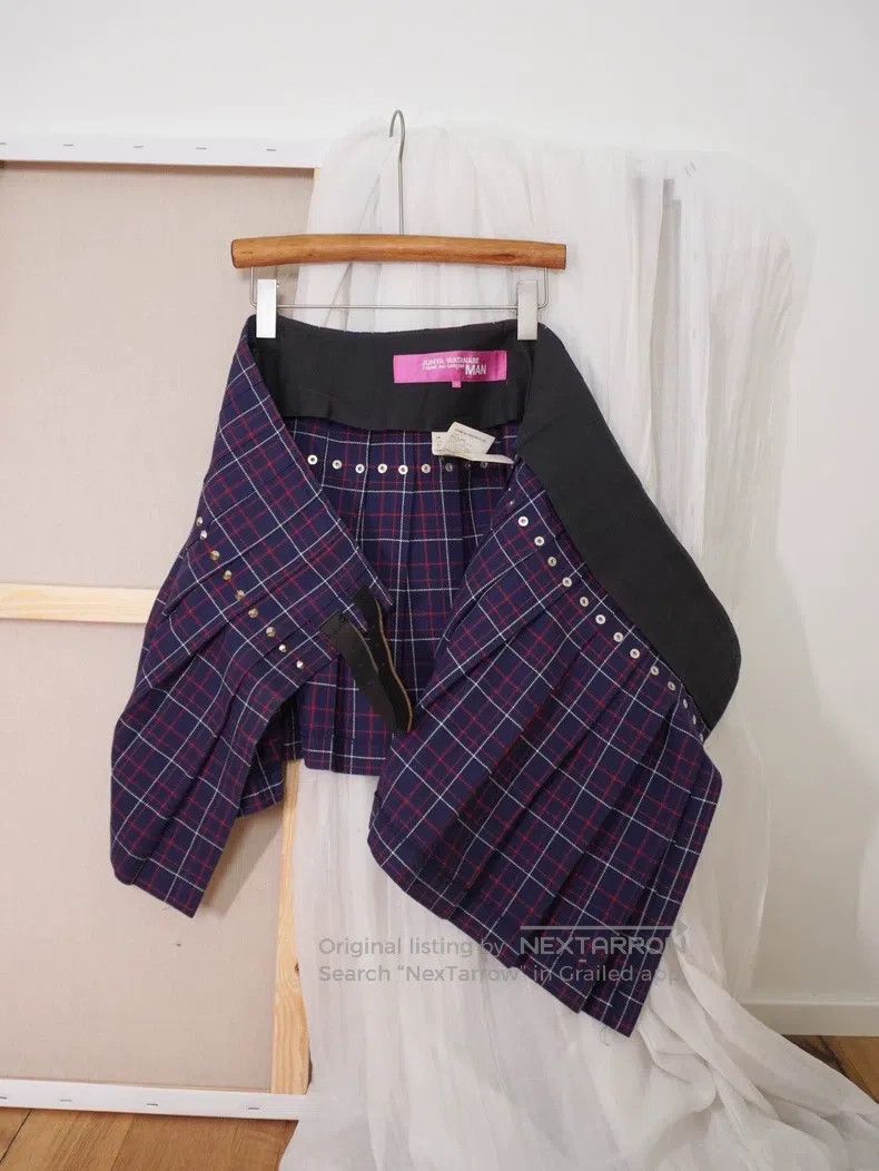 Junya Watanabe JUNYA WATANABE size S Plaid Rivet Wrap Skirt Size 25" / US 0 / IT 36 - 6 Thumbnail