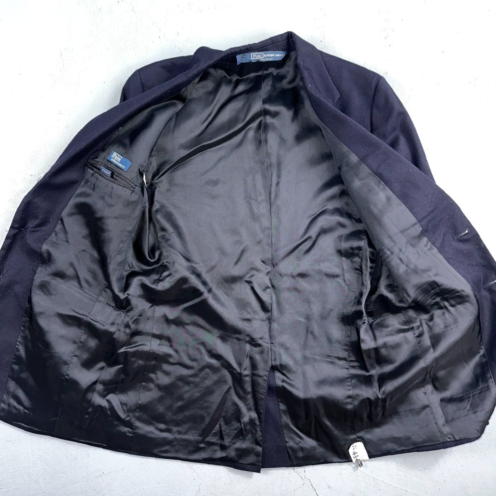 Polo Ralph Lauren VINTAGE Polo Ralph Lauren Women's Blazer Jacket 16 Wool Navy Blue 80s Designer Preppy Made in Italy Size XXL / US 16-18 / IT 52-54 - 2 Thumbnail