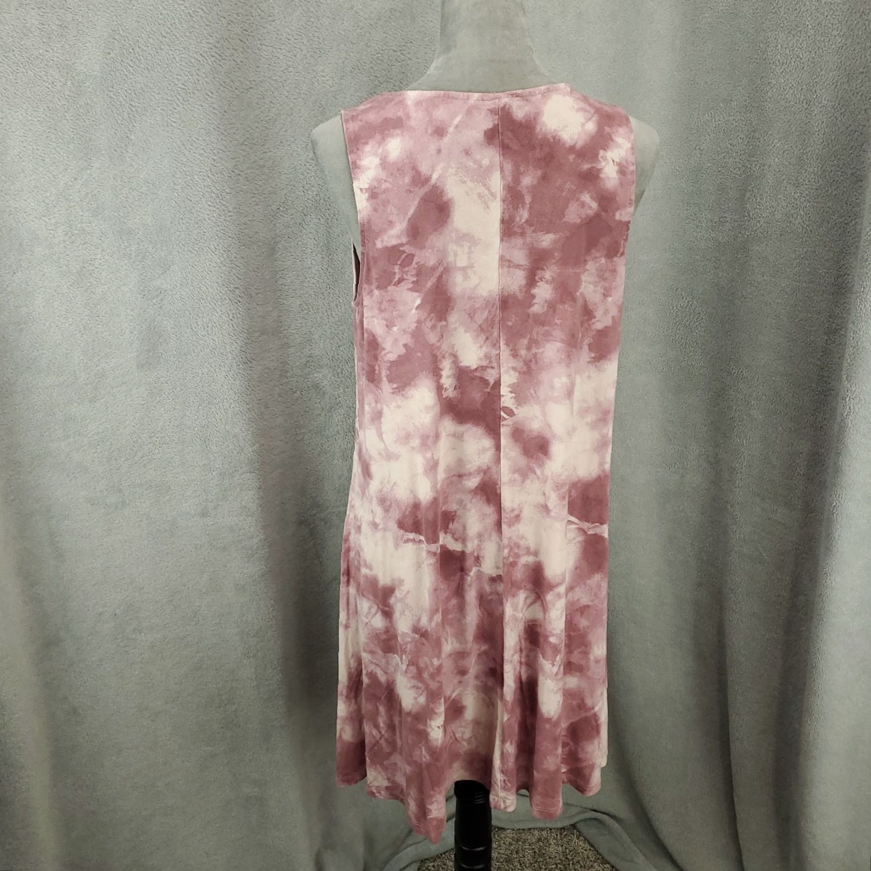 Old Navy Old Navy Dress Tank Womens Large L Mauve Pink White Tie Dye Stretch Pullover Sleeveless Knit Casual Beach Bohemian Colorful Knee Length Shirt Womens Size L / US 10 / IT 46 - 3 Thumbnail