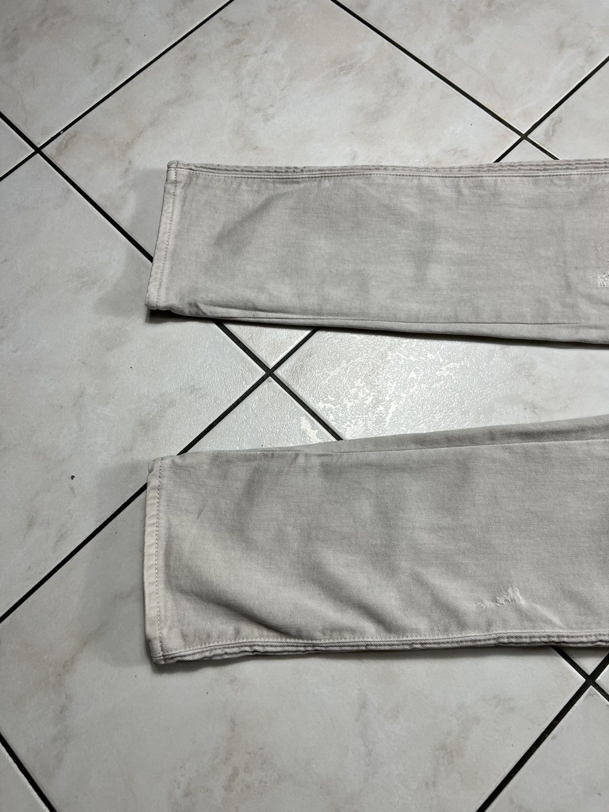 Balmain Archive Balmain biker beige distressed denim pants zippers Size US 34 / EU 50 - 7 Thumbnail