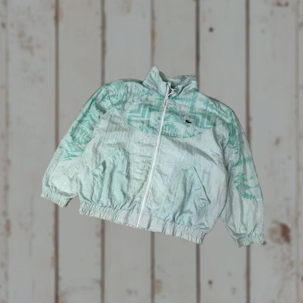 Lacoste VINTAGE Lacoste Nylon 90s Track Suit Jacket And Pants Mens Size S Green Track Suit Size 36R - 1 Thumbnail