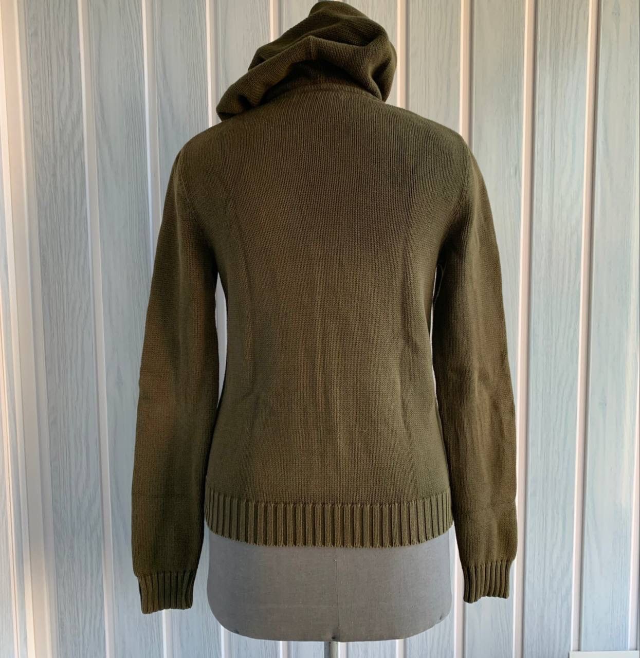 Polo Ralph Lauren × Vintage Vintage Polo Ralph Lauren Women's Green Knit Full Zip Hoodie Size S / US 4 / IT 40 - 4 Thumbnail