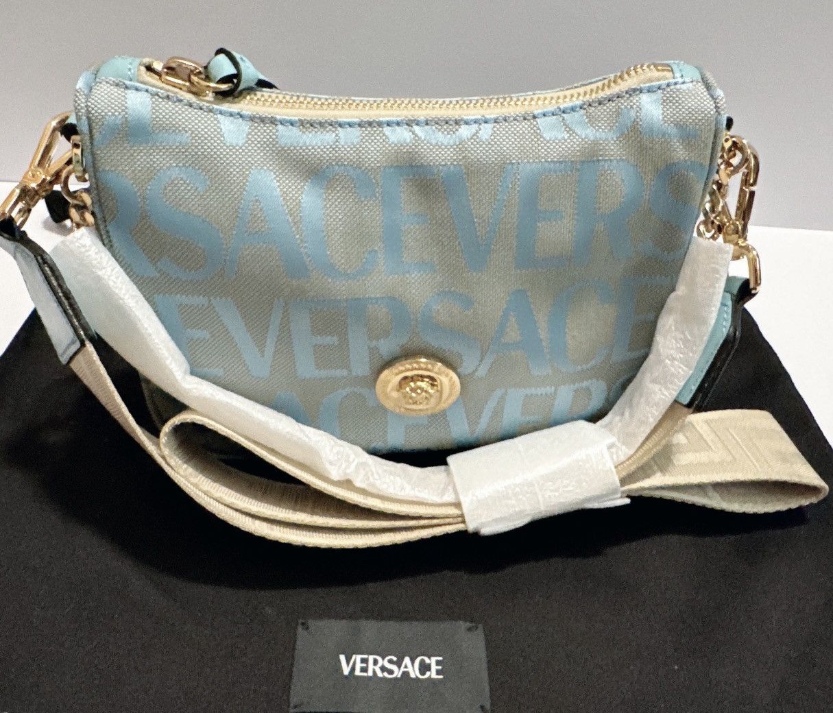 Versace Versace Logo Convertible Crossbody Bag – Retail $1630 Size ONE SIZE - 3 Thumbnail