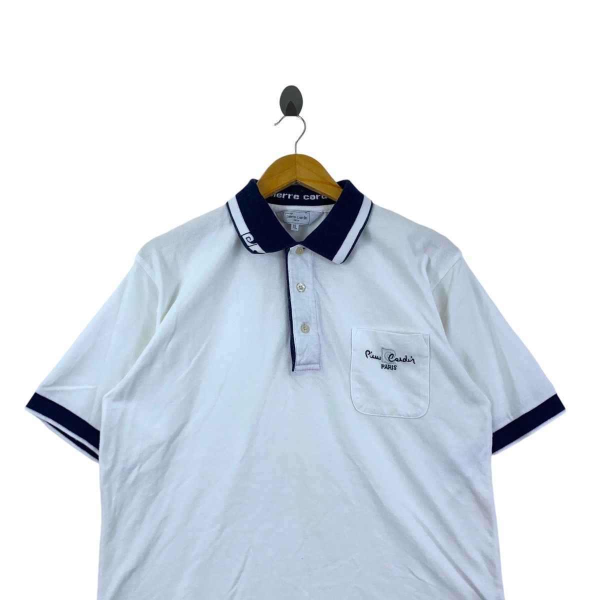 Pierre Cardin Vintage 90’ PIERRE CARDIN PARIS Twin Tipped Polo Tee Shirt Size US XL / EU 56 / 4 - 2 Thumbnail