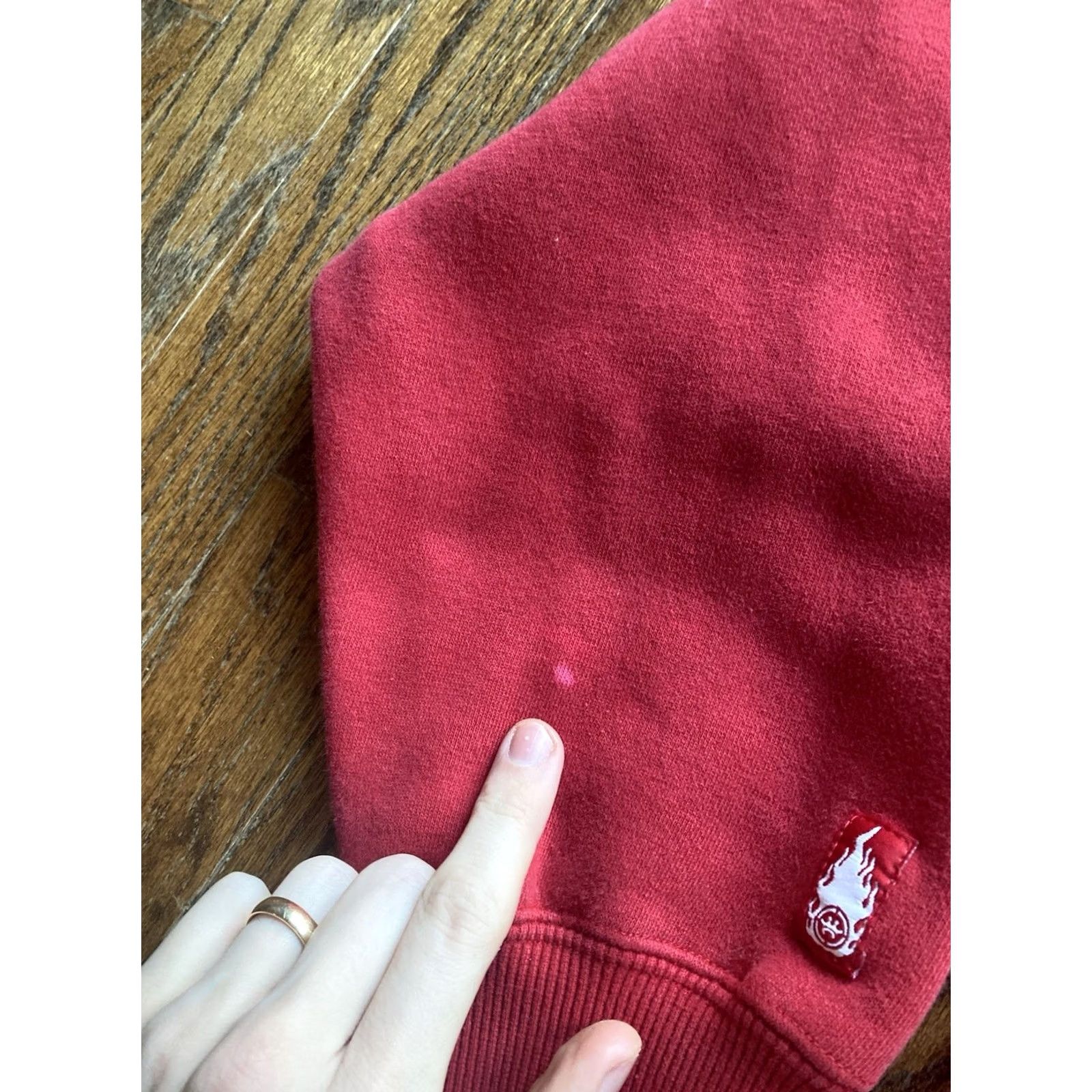 JNCO VINTAGE JNCO Hoodie Mens Large Red Heavyweight Crown Embroidered 90s Y2K Skateboarding Crew Neck Pullover Sleeves Long Pockets Hooded Size US L / EU 52-54 / 3 - 6 Thumbnail