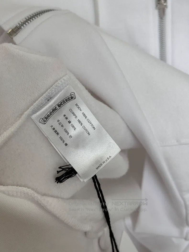 Chrome Hearts CHROME HEARTS Size XS White Sanskrit hooded sweater zipper Size US XS / EU 42 / 0 - 5 Thumbnail