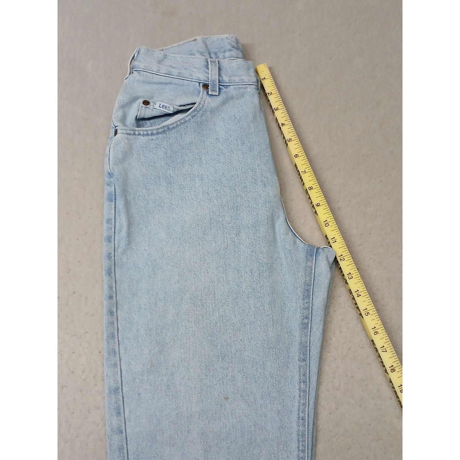 Lee Lee (8L) Vintage Tapered Leg Light Denim Jeans Size 30" / US 8 / IT 44 - 6 Thumbnail