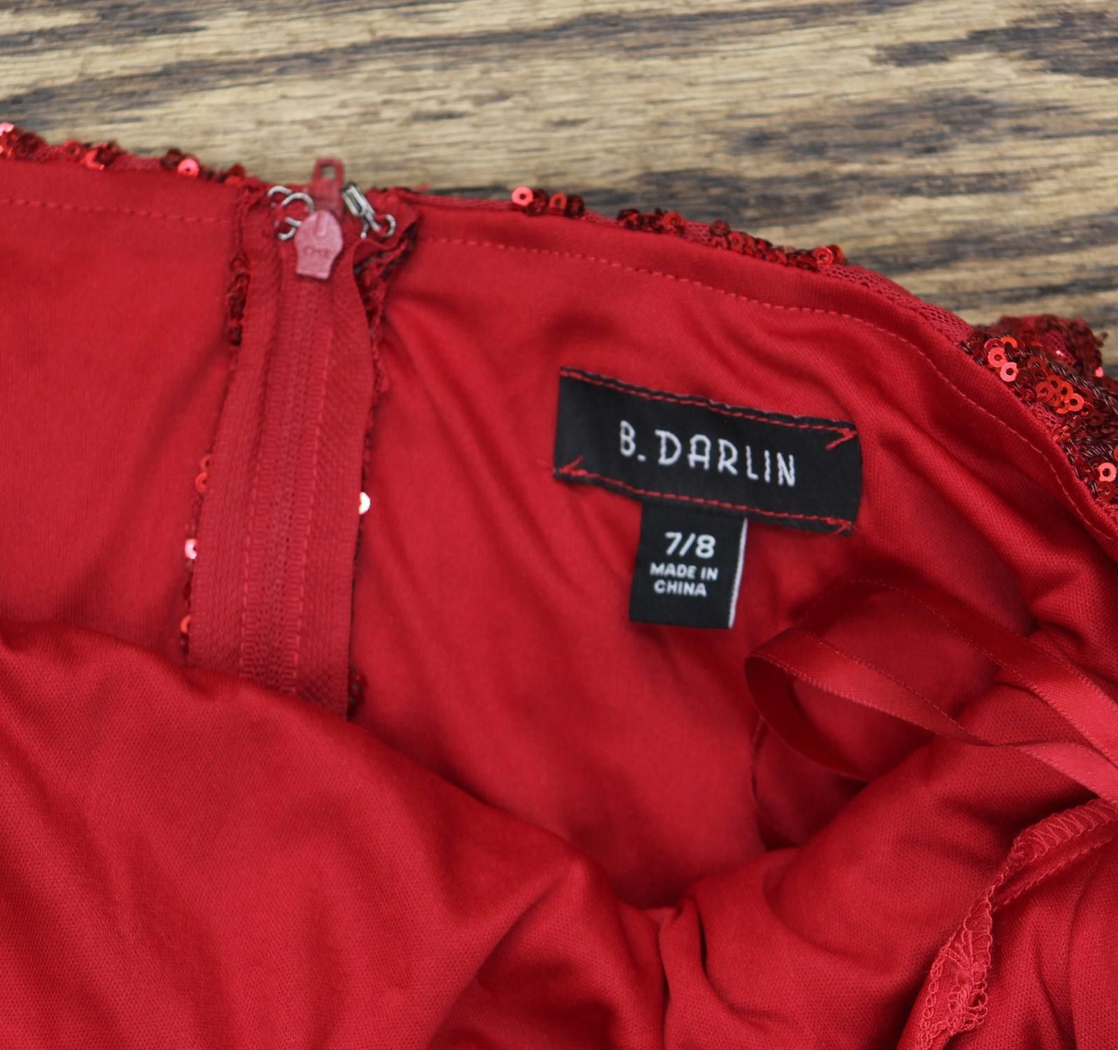Other New B. Darlin Sequin Bodycon Mini Dress 8kjt909 Red 7/8 Size M / US 6-8 / IT 42-44 - 3 Thumbnail