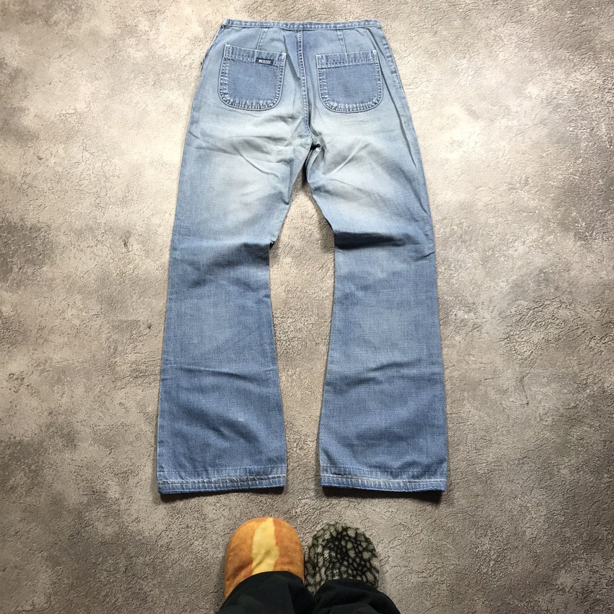 Vintage Vintage Y2K Baggy Distressed Flared Jeans Skate Grunge 28 Size 28" / US 6 / IT 42 - 5 Thumbnail