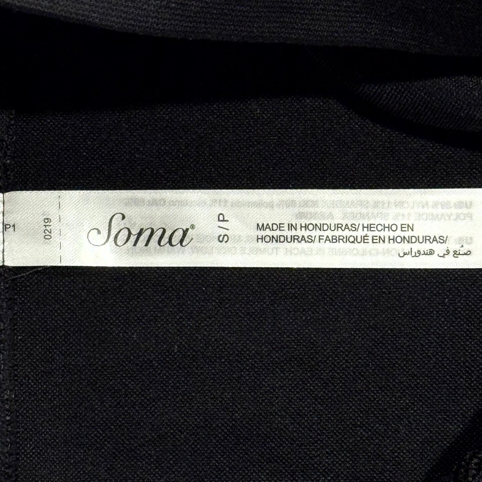 Other NWT Soma Crop Legging Black Pull On Stretch Slimming Basic S Size 24" / US 00 / IT 34 - 4 Thumbnail
