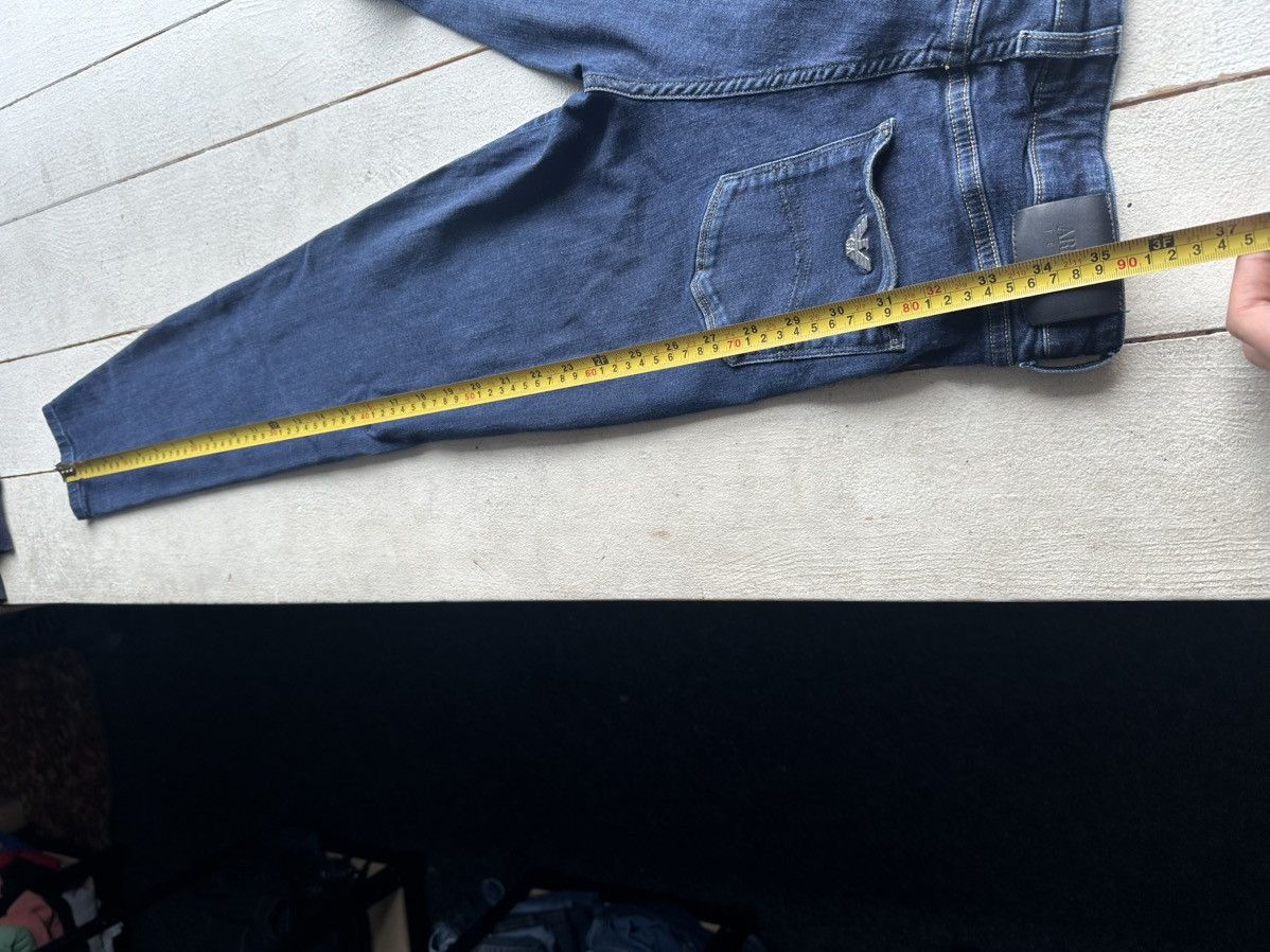 Armani 🚨Y2K WOMEN ARMANI JEANS WITH LOGO AVANT GARDE DENIM PANTS Size 29" - 12 Thumbnail