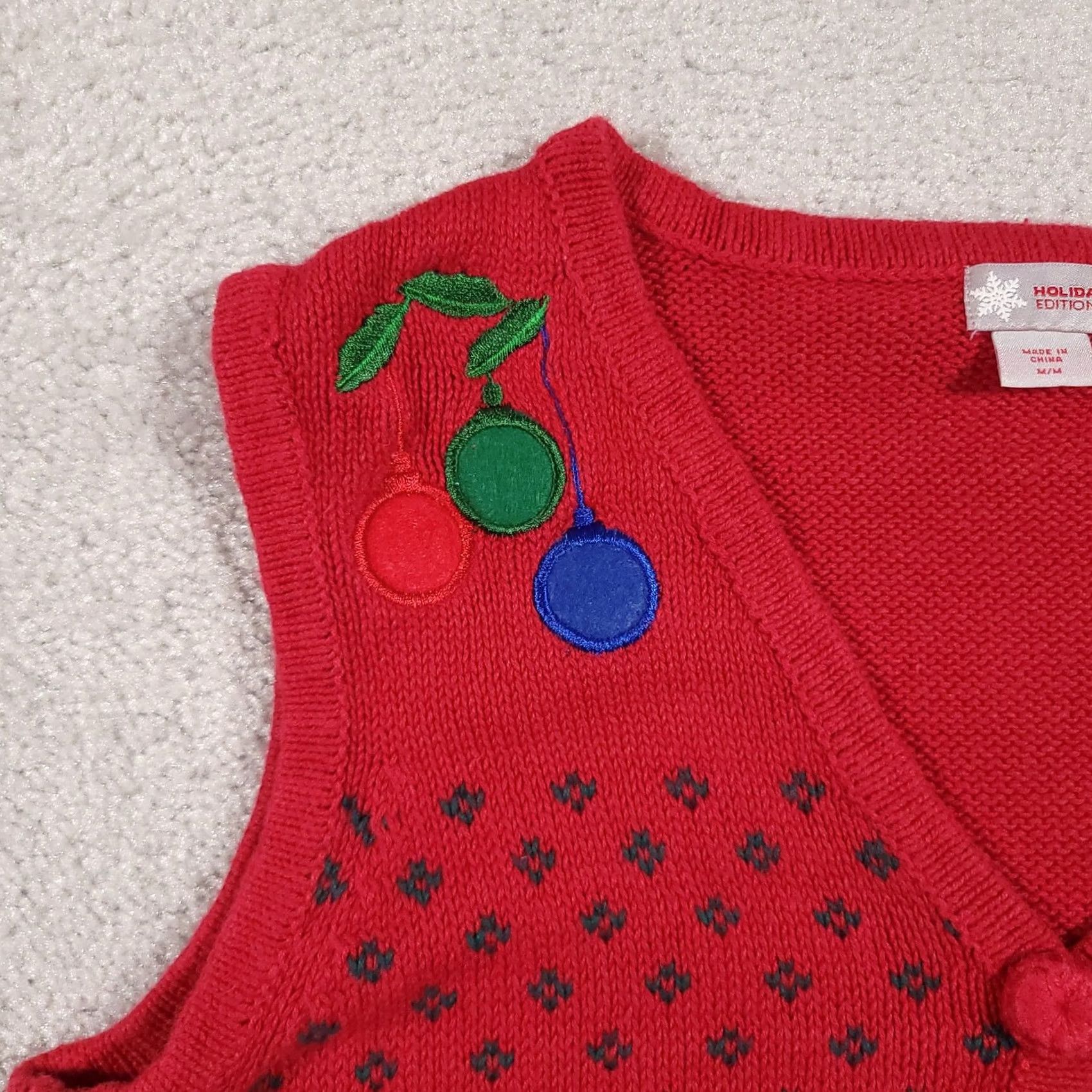 Vintage VINTAGE Holiday Editions Sweater Vest Womens Medium Red Christmas Reindeer Snowman Tree Ugly Size M / US 6-8 / IT 42-44 - 5 Thumbnail