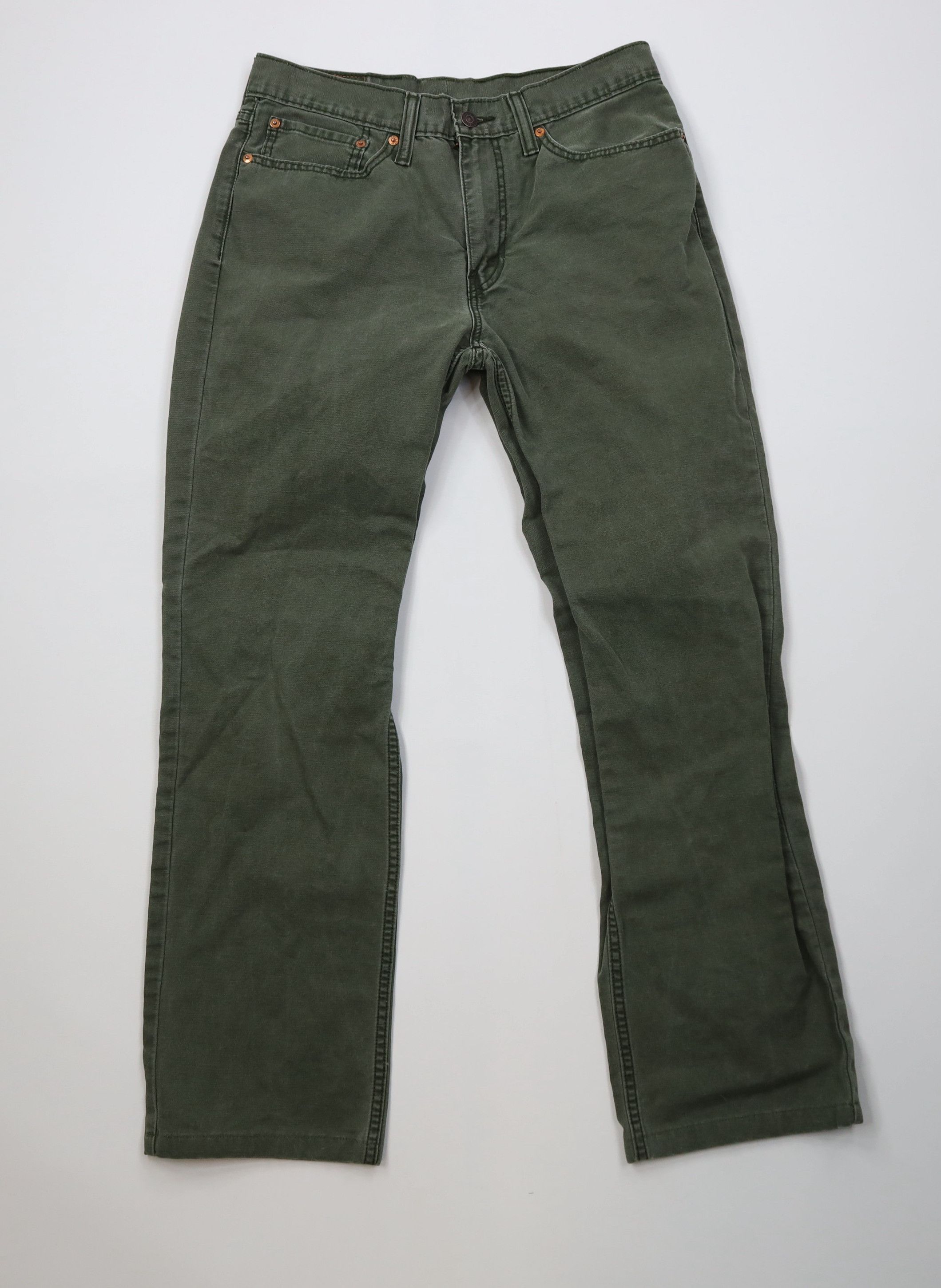 Levi's Vintage Y2K Levis 514 Cotton Canvas Straight Leg Jeans Green Size US 32 / EU 48 - 1 Thumbnail