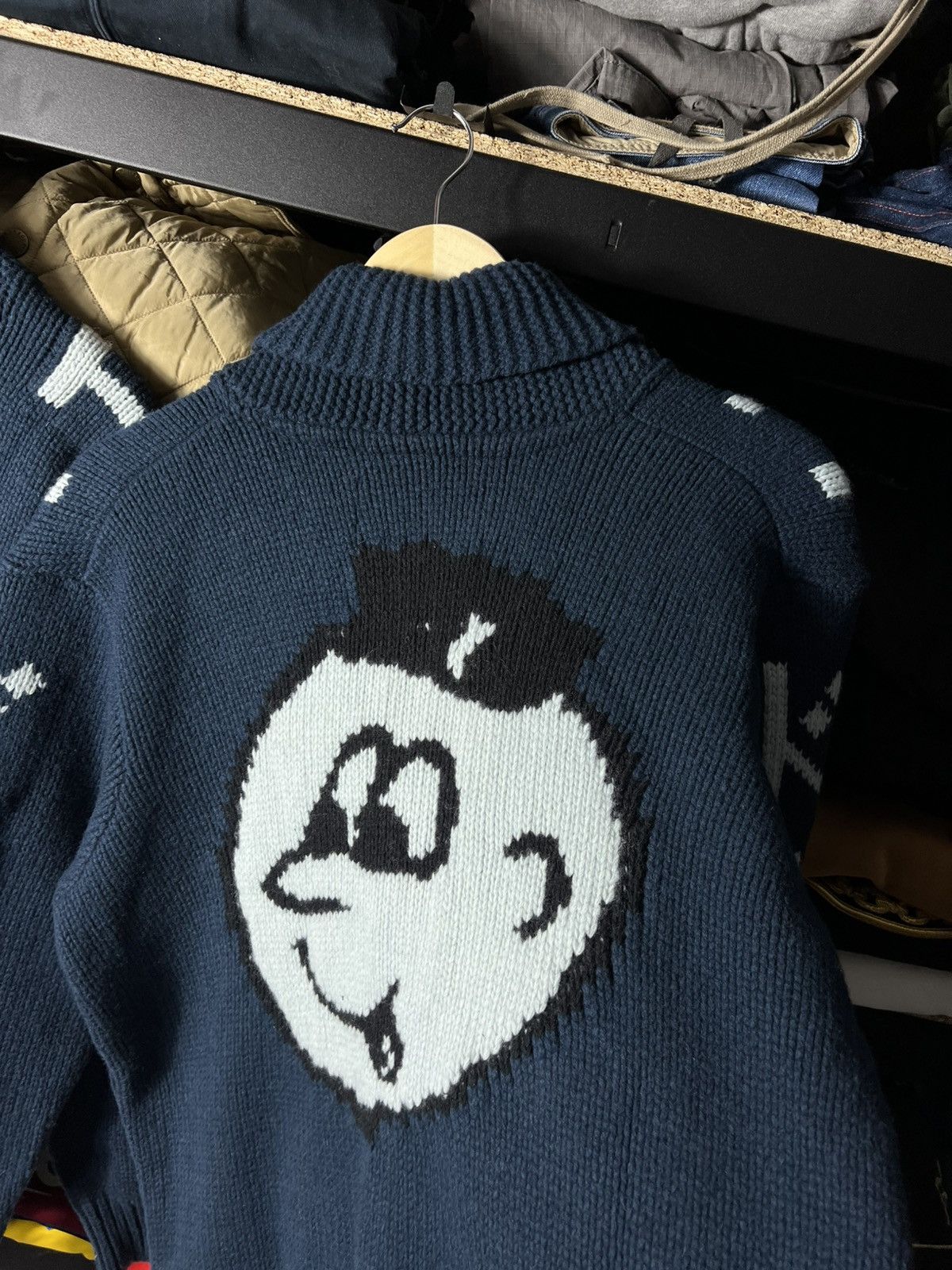 Edwin NWT Edwin x Klasse Wrecks Timer Cardigan Navy Size M Y2K Size US M / EU 48-50 / 2 - 7 Thumbnail