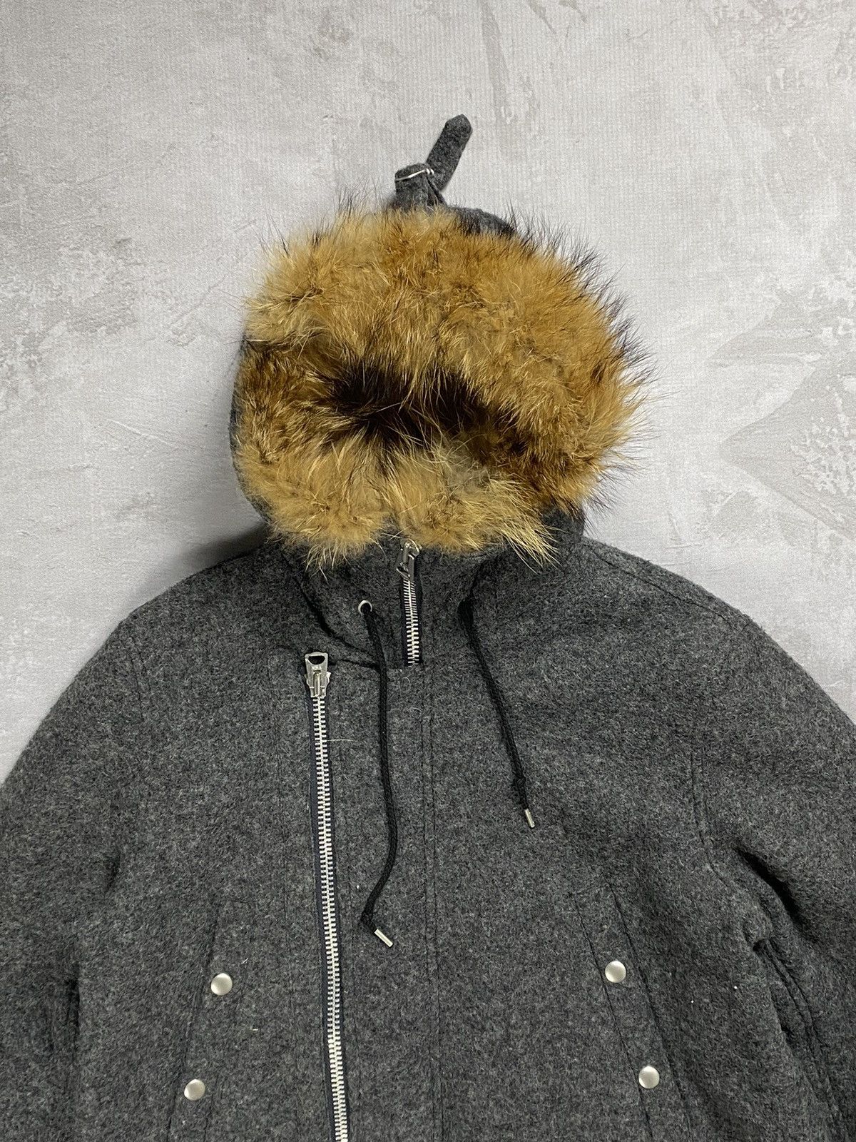 If Six Was Nine × Japanese Brand × Le Grande Bleu (L.G.B.) Nano Universe Wool Fur Jacket Size US M / EU 48-50 / 2 - 3 Thumbnail
