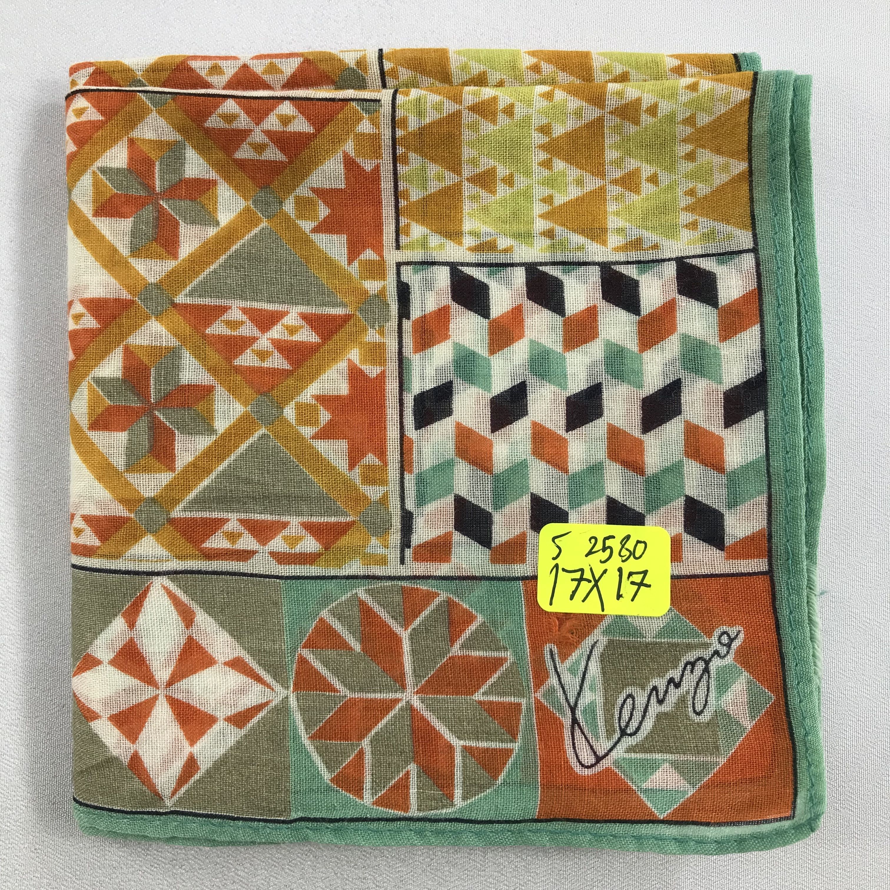 Kenzo × Vintage Kenzo Bandana / Handkerchief / Neckerchief - S2580 Size ONE SIZE - 5 Thumbnail