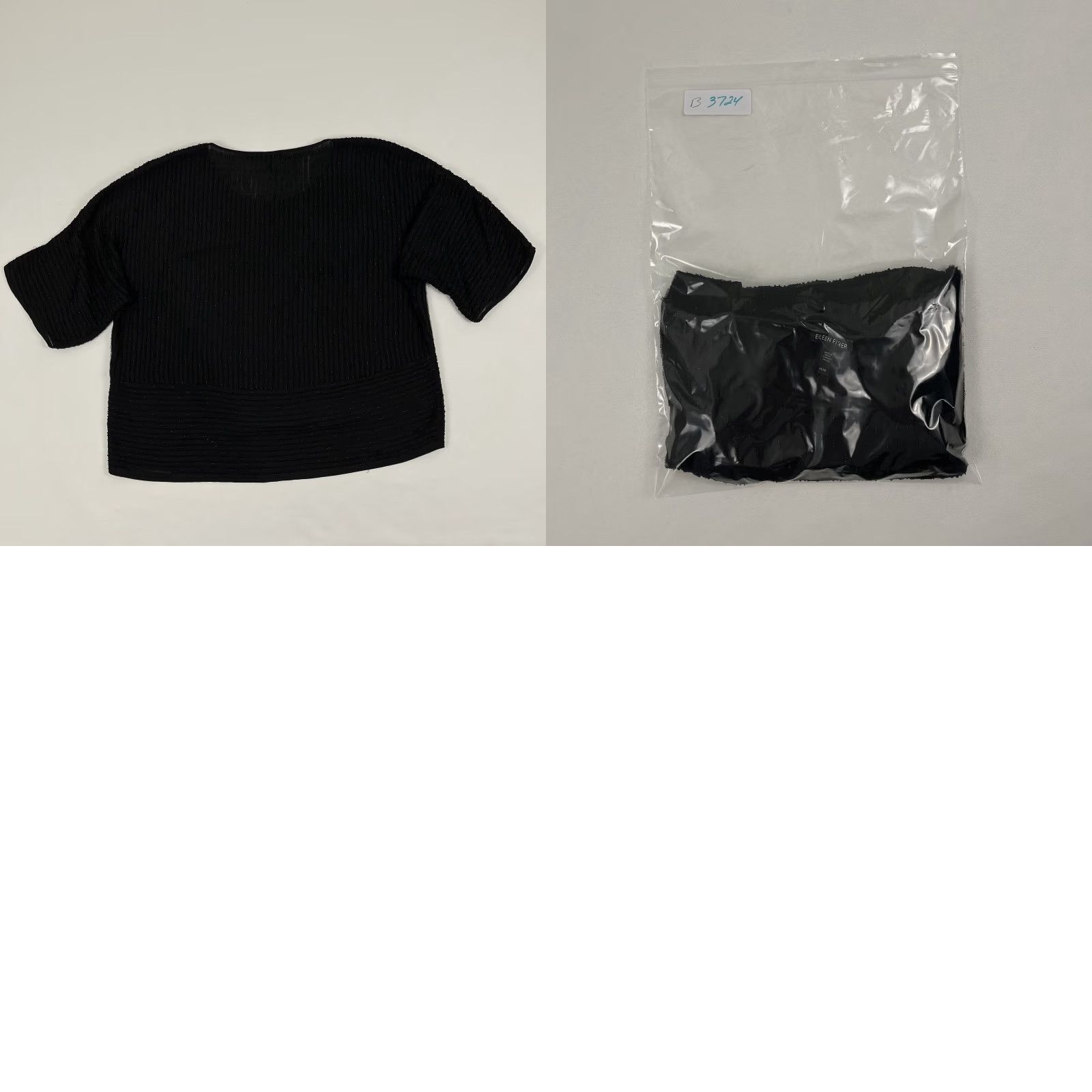 Eileen Fisher Eileen Fisher Blouse Womens Medium Black Beaded Silk Chiffon Lined Cocktail Top Size M / US 6-8 / IT 42-44 - 8 Thumbnail