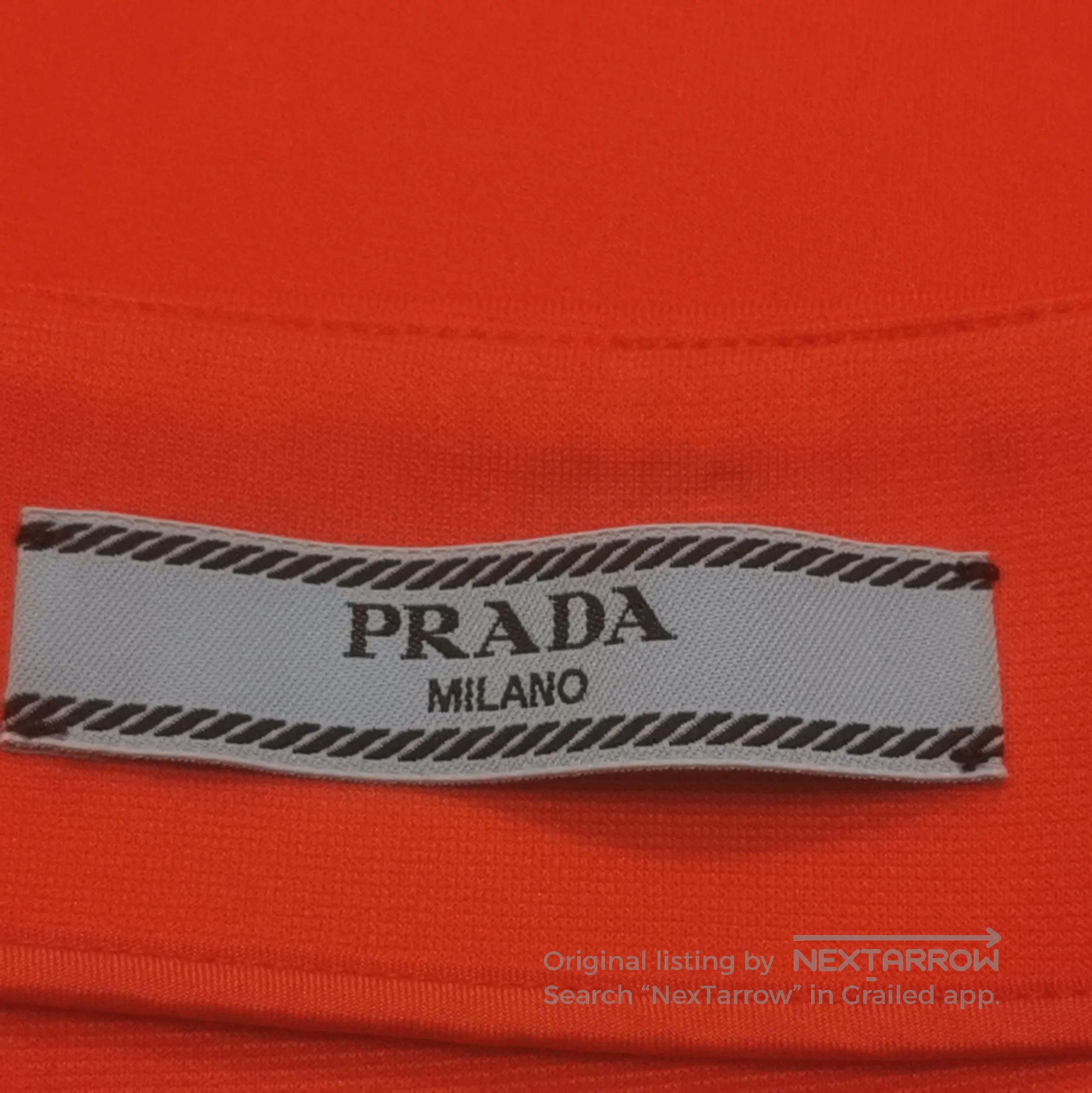 Prada Prada Logo Embellished Red Skirt Size 4. Size 39" - 4 Thumbnail
