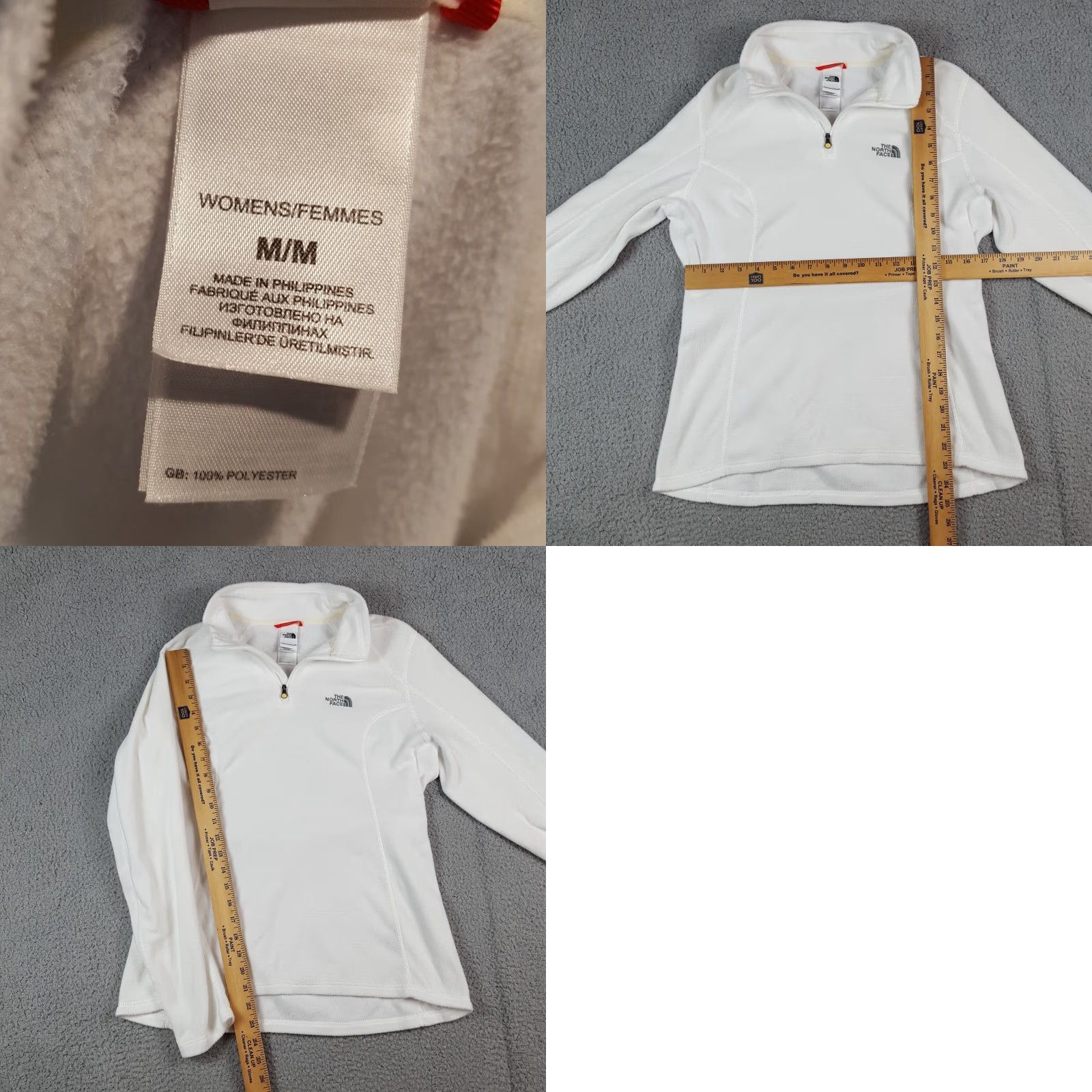 The North Face VINTAGE The North Face White Fleece Quarter Zip Women's M Pullover Windbreaker Jacket Size M / US 6-8 / IT 42-44 - 8 Thumbnail