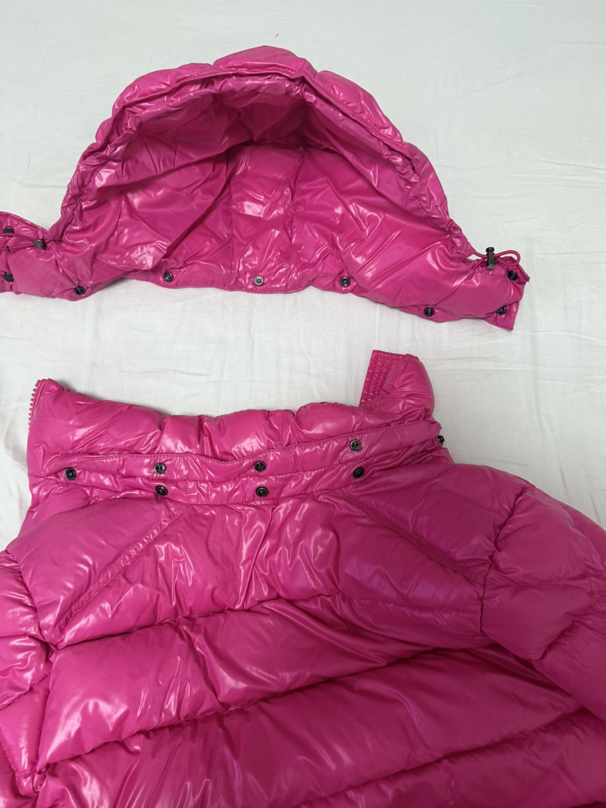 Moncler Moncler Pink Puffer Jacket Hooded Glossy Down Coat Size S / US 4 / IT 40 - 5 Thumbnail
