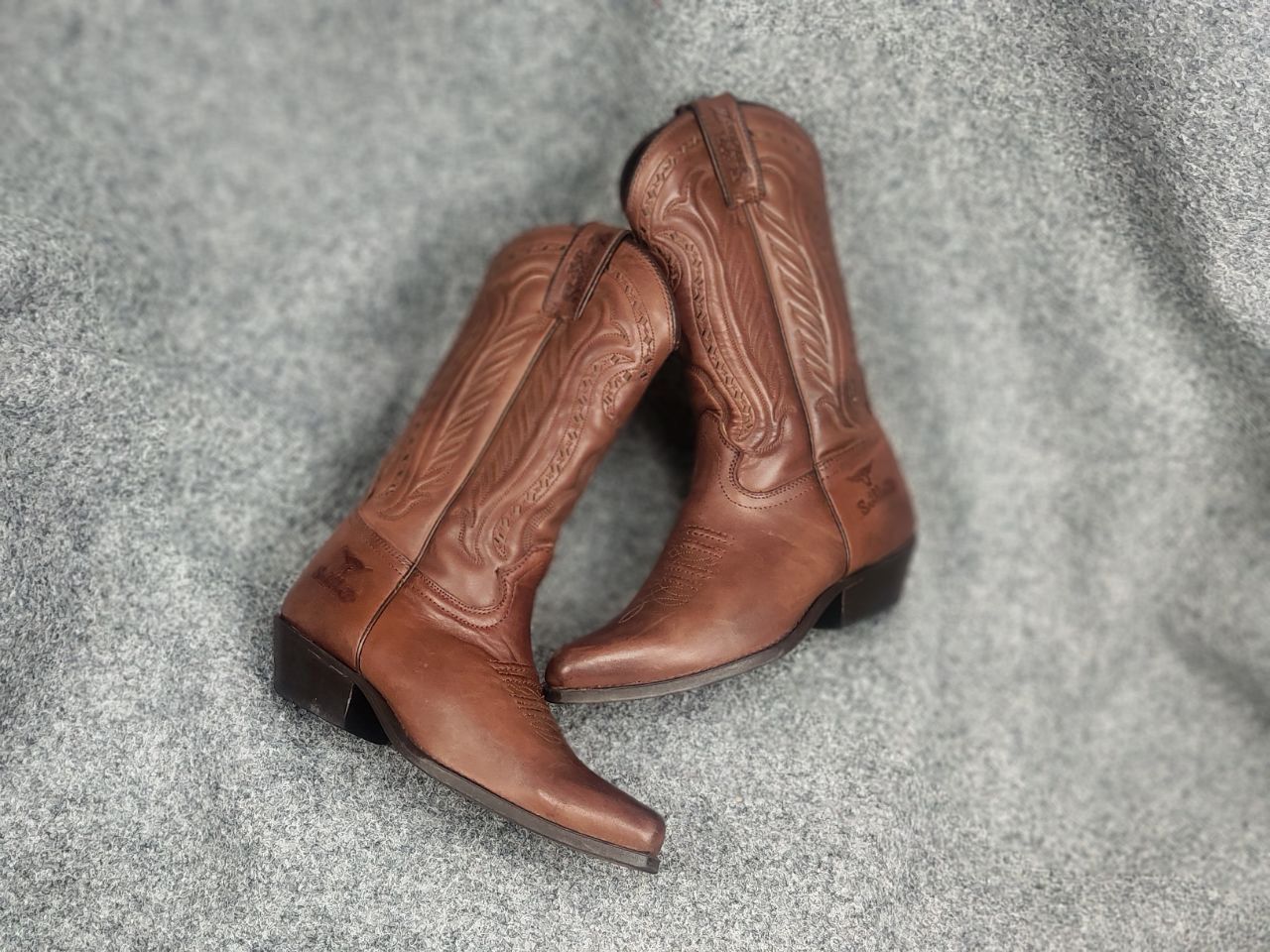 Sancho Boots Vintage 90's Joe Sanchez embroidered Western Cowboy Boots Size US 7 / IT 37 - 18 Thumbnail