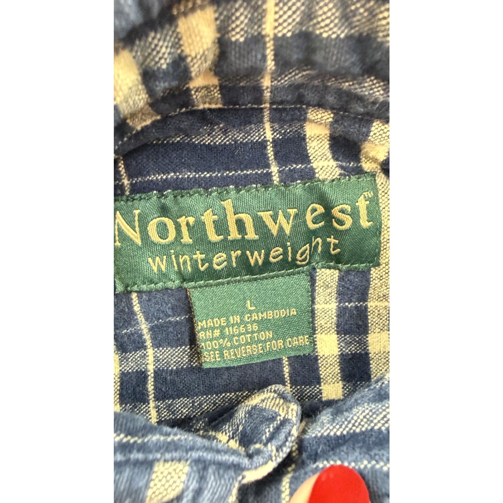 Vintage VINTAGE Northwest Winterweight Shirt Mens Large Blue Plaid Flannel Button Front Casual Size US L / EU 52-54 / 3 - 4 Thumbnail